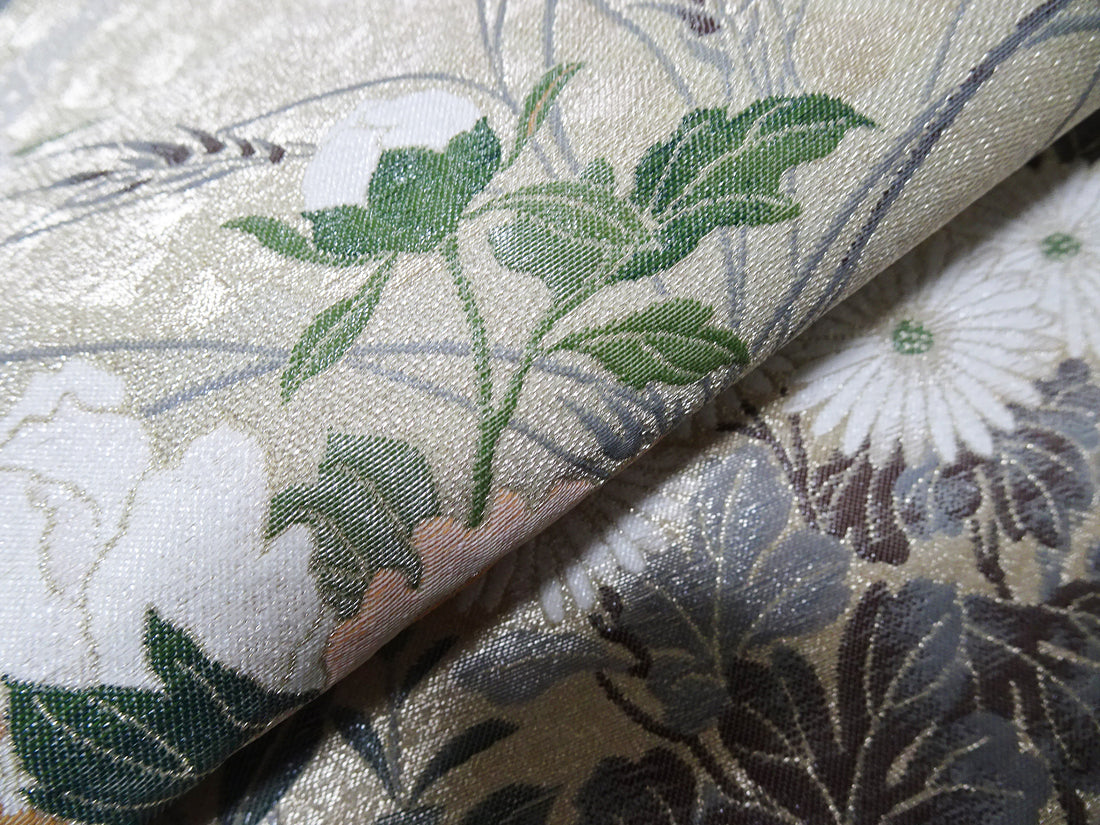 Japanese vintage Rare Silk sample fabric Juko Ori  9659