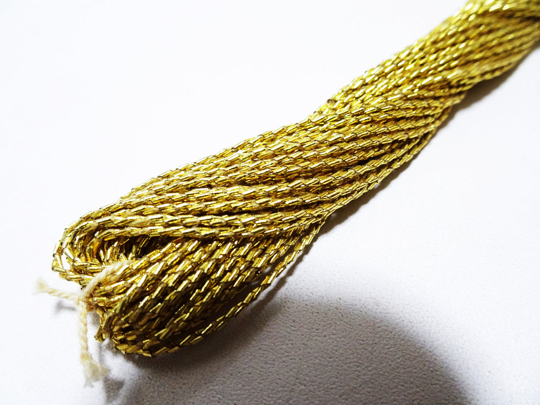 Special price!!　Japanese Vintage Rare Double Twist Gold leaf thread Embroidery 10M 0.90mm