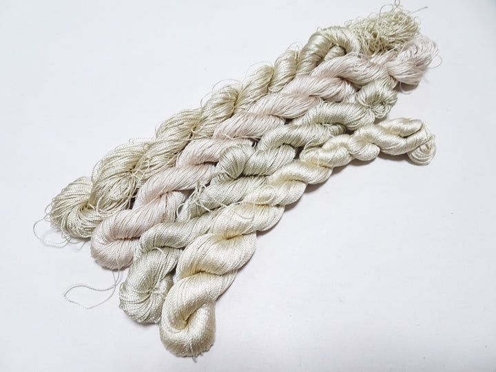 Japanese Vintage Strong Twisted Silk Thread 4sets Embroidery & Weaving 17605