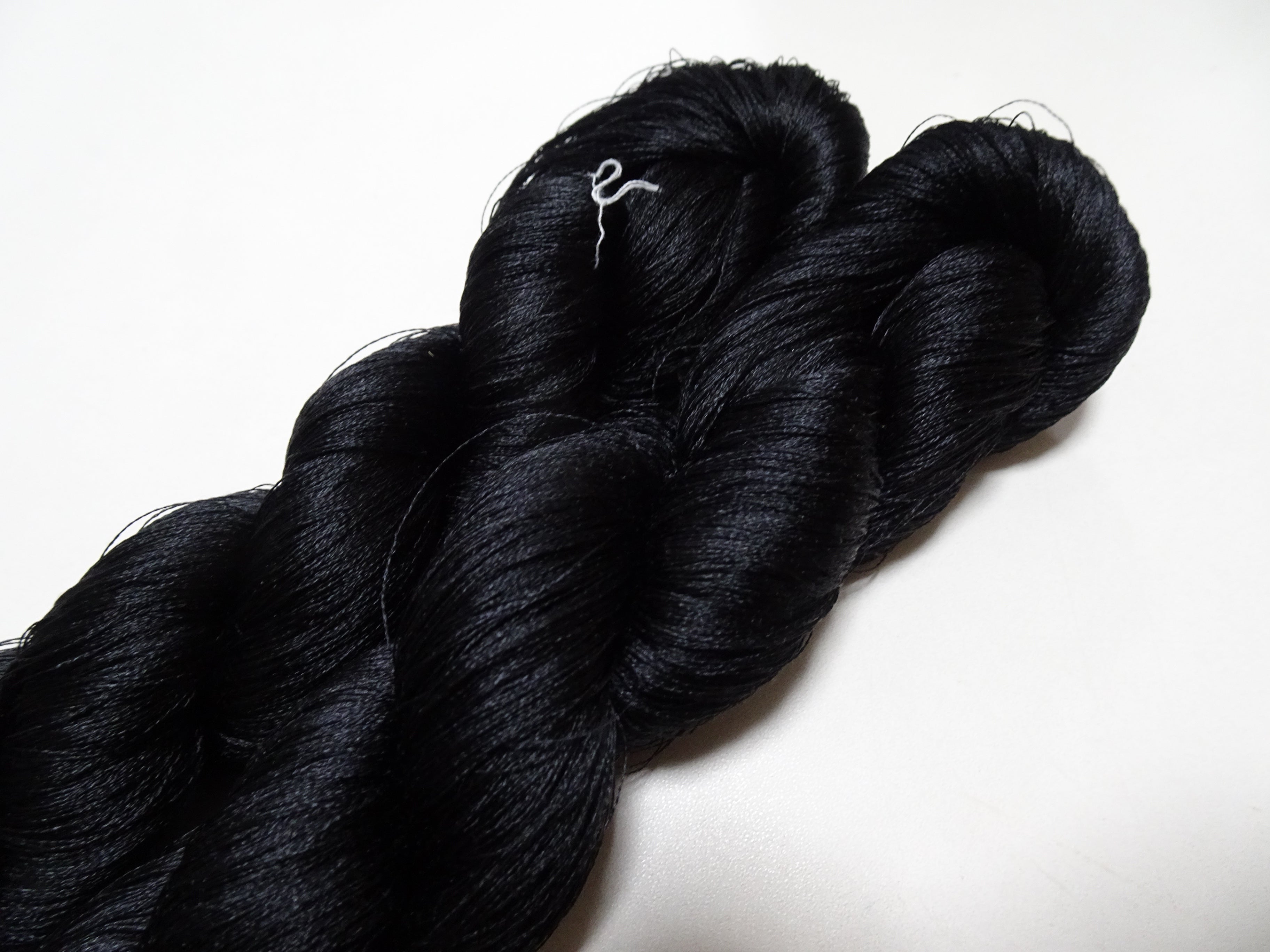 Japanese Vintage Twisted Silk Thread 2sets Embroidery Black 15737