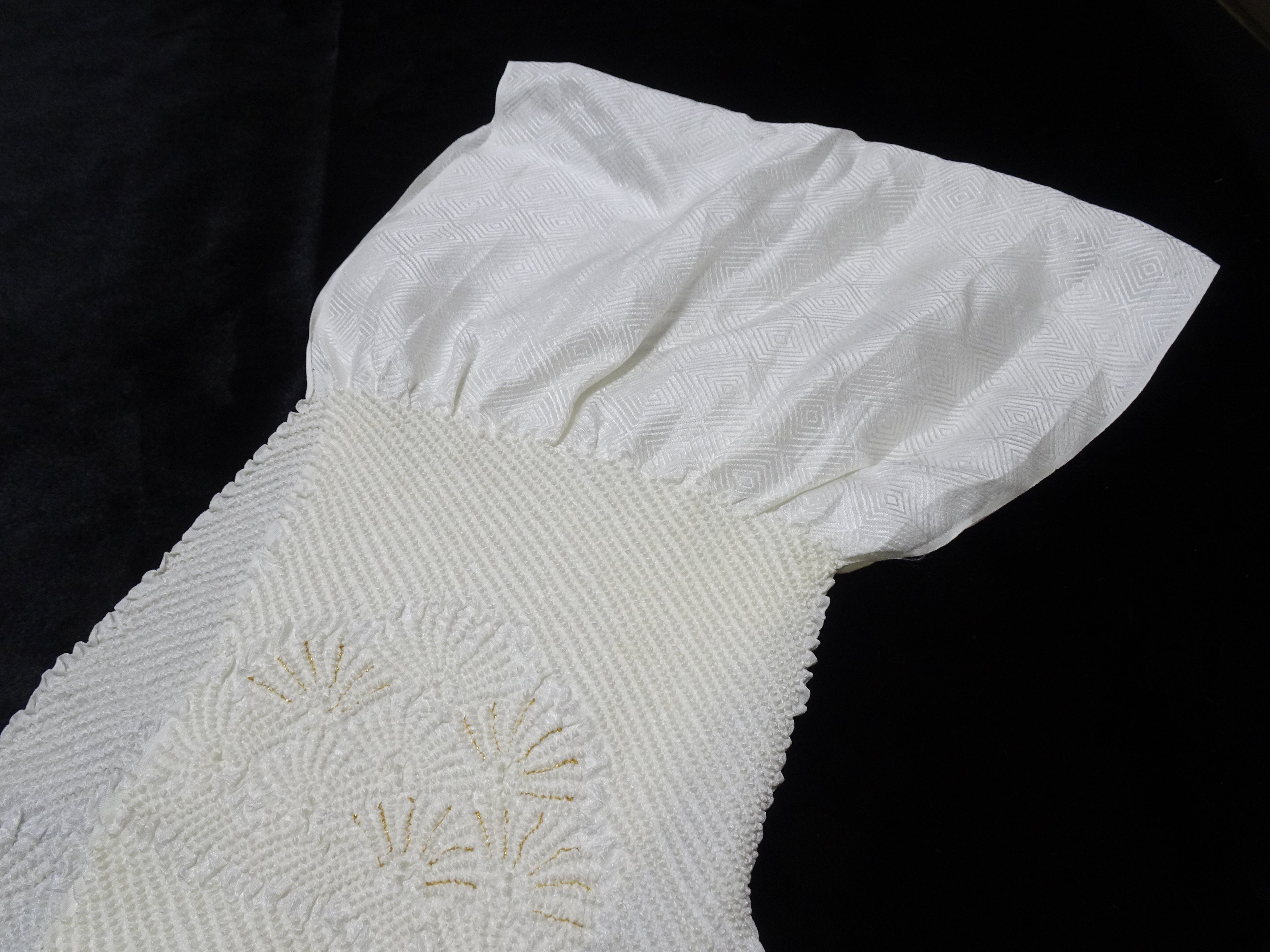 Japanese Kimono Silk Obi Age Shibori  18089