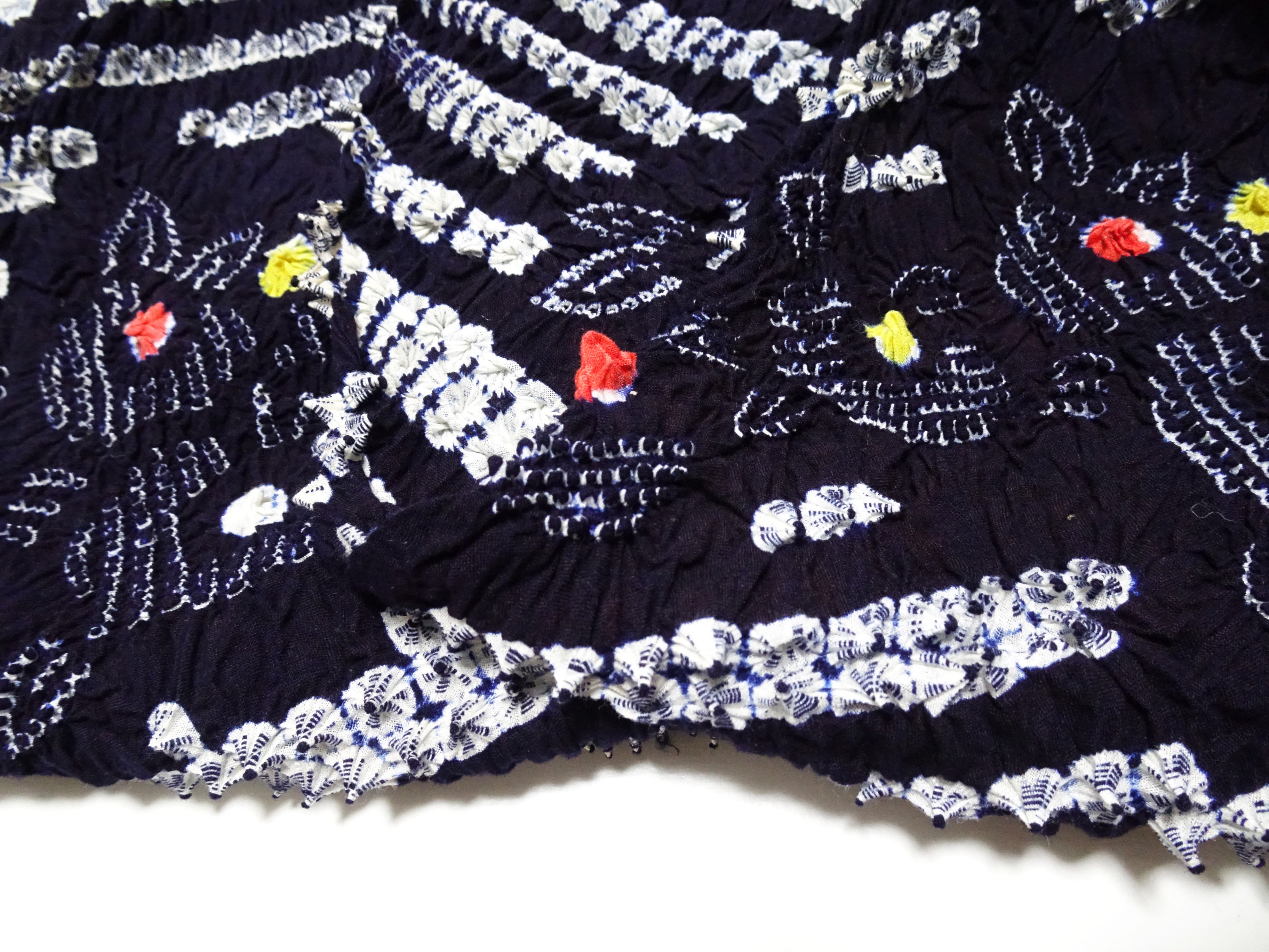 Japanese Vintage Cotton Bolt Arimatsu Narumi Shibori Indigo Dye 16341