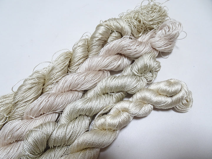 Japanese Vintage Strong Twisted Silk Thread 4sets Embroidery & Weaving 17605