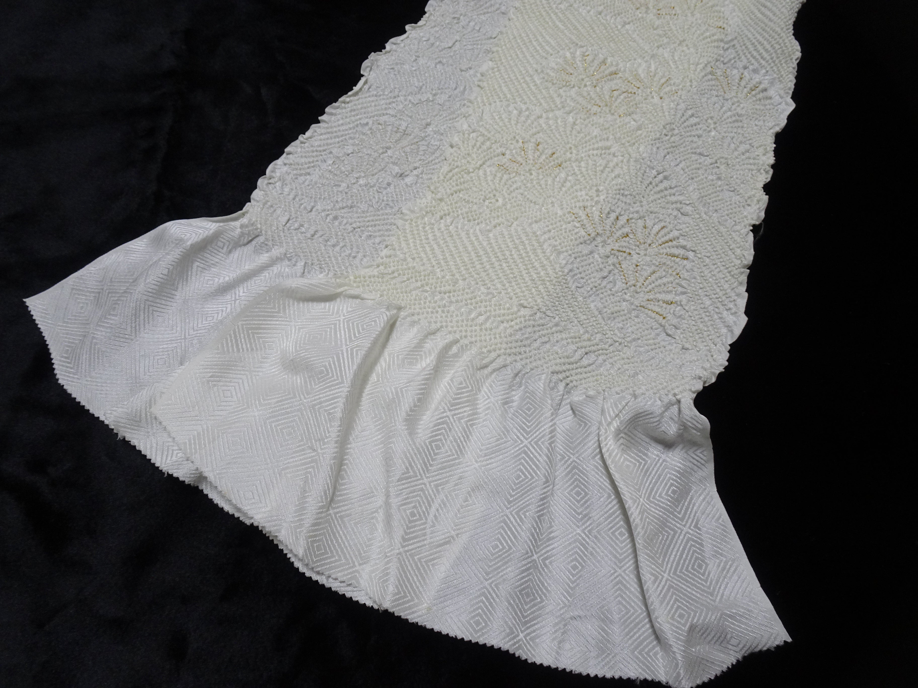 Japanese Kimono Silk Obi Age Shibori  18089