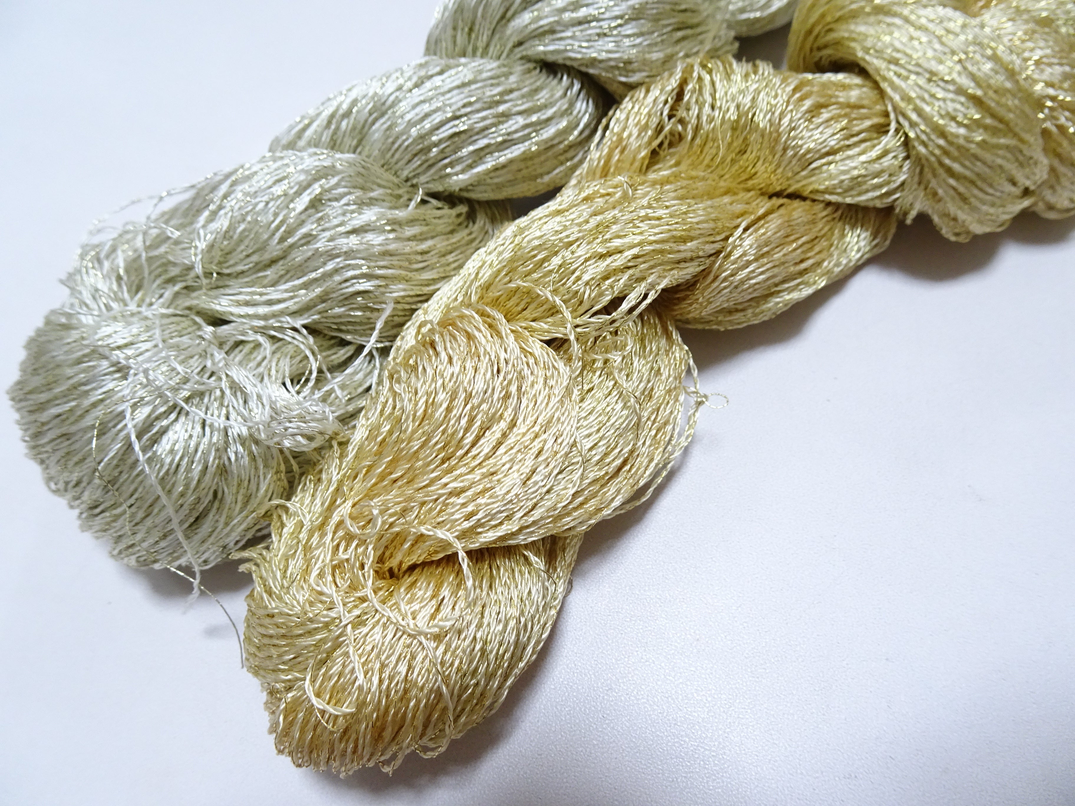 Japanese Vintage High Class Rare Silk Thread 2sets Mixture of Gold embroidery 18500