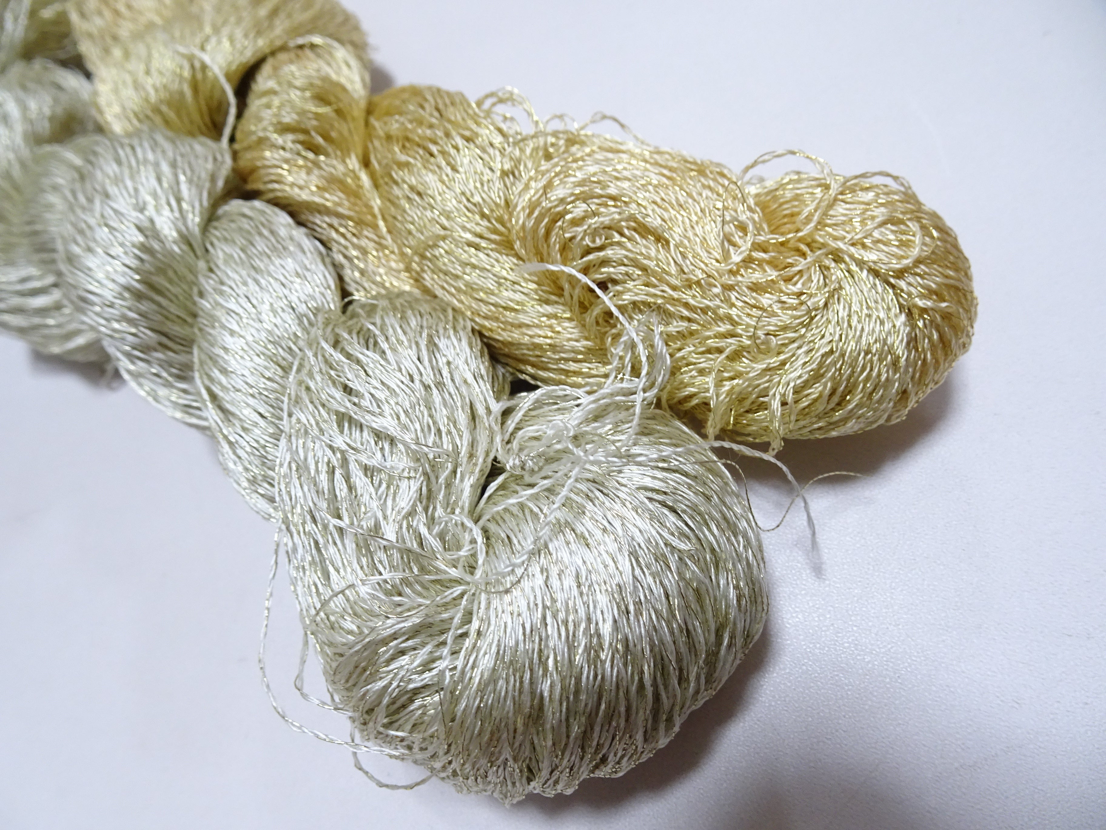 Japanese Vintage High Class Rare Silk Thread 2sets Mixture of Gold embroidery 18500