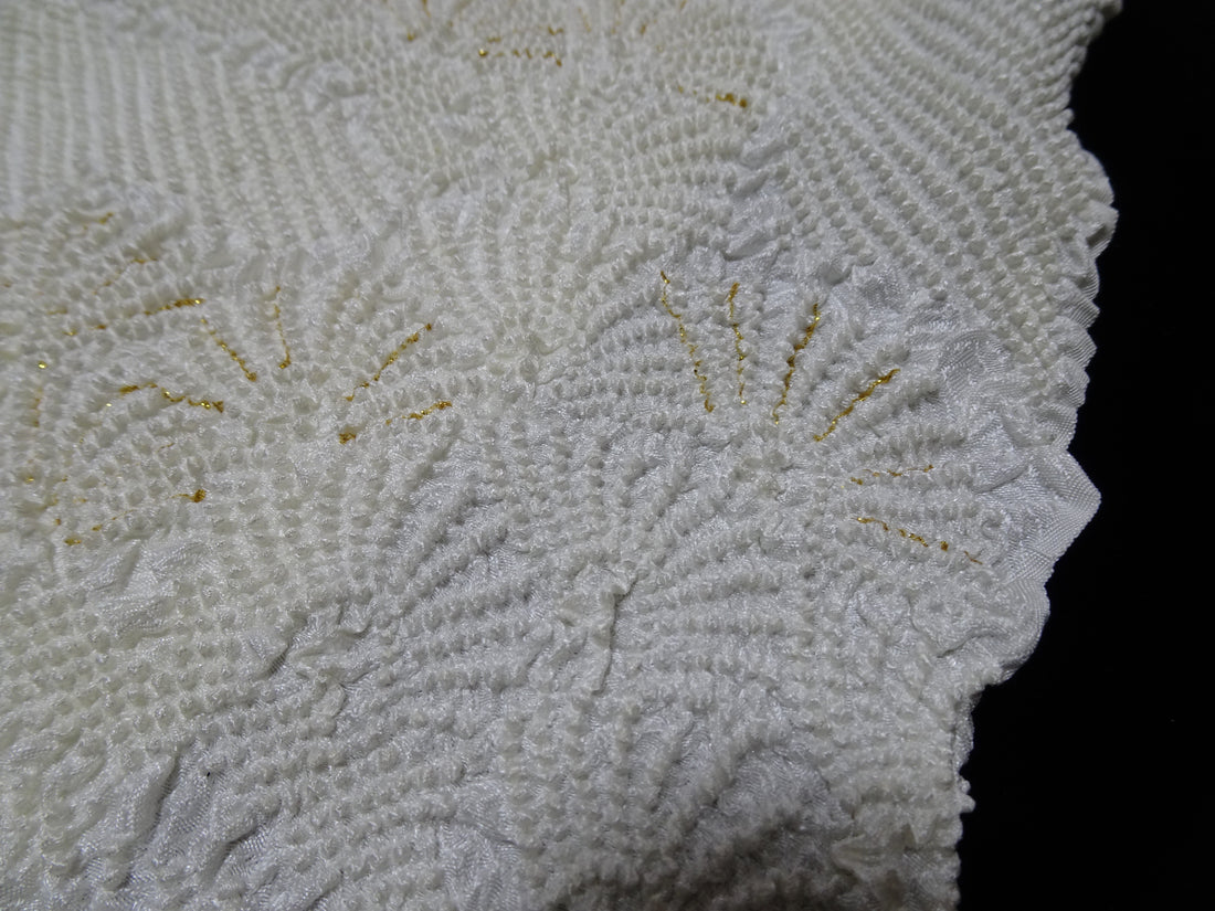 Japanese Kimono Silk Obi Age Shibori  18089