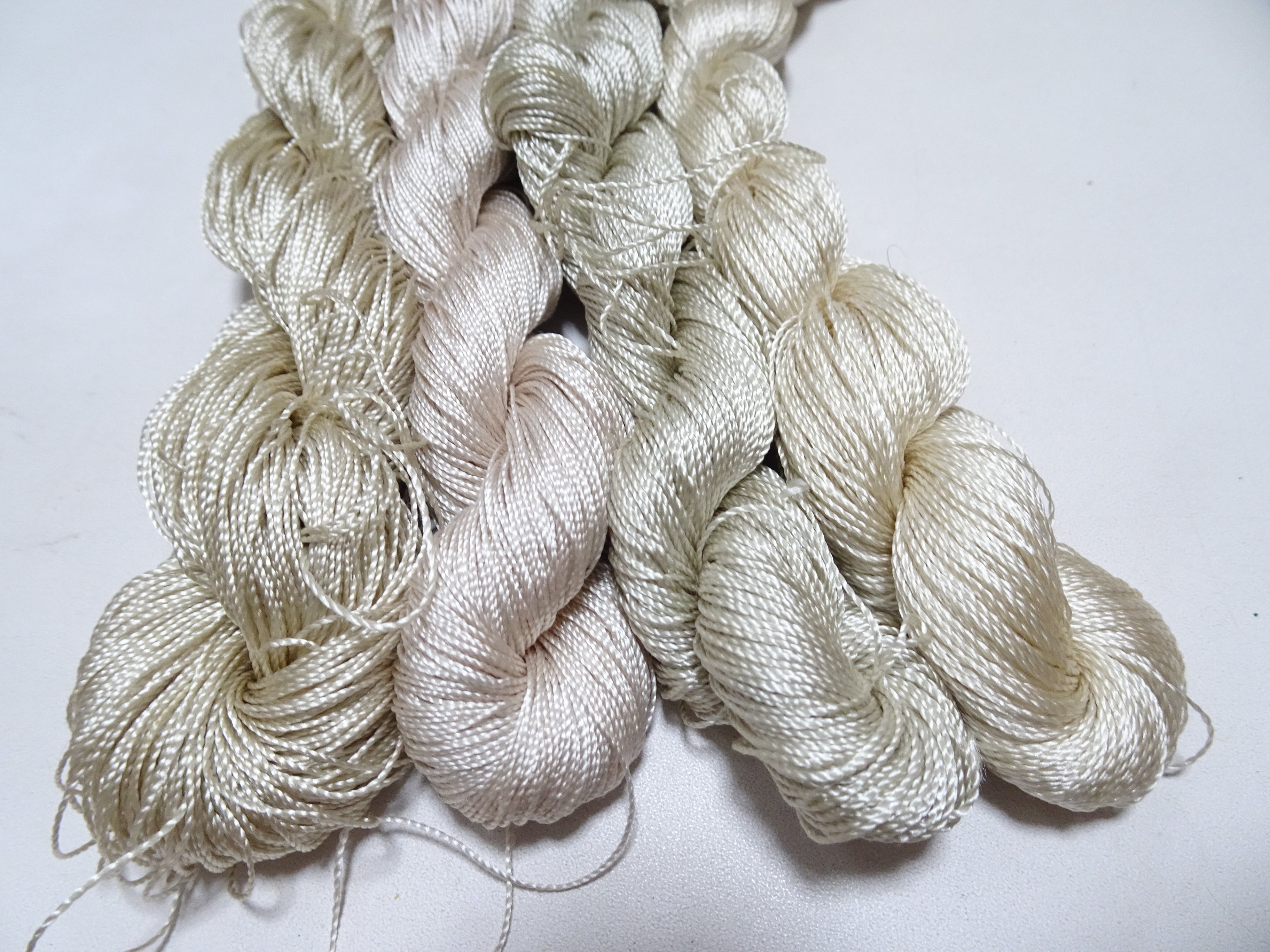 Japanese Vintage Strong Twisted Silk Thread 4sets Embroidery & Weaving 17605