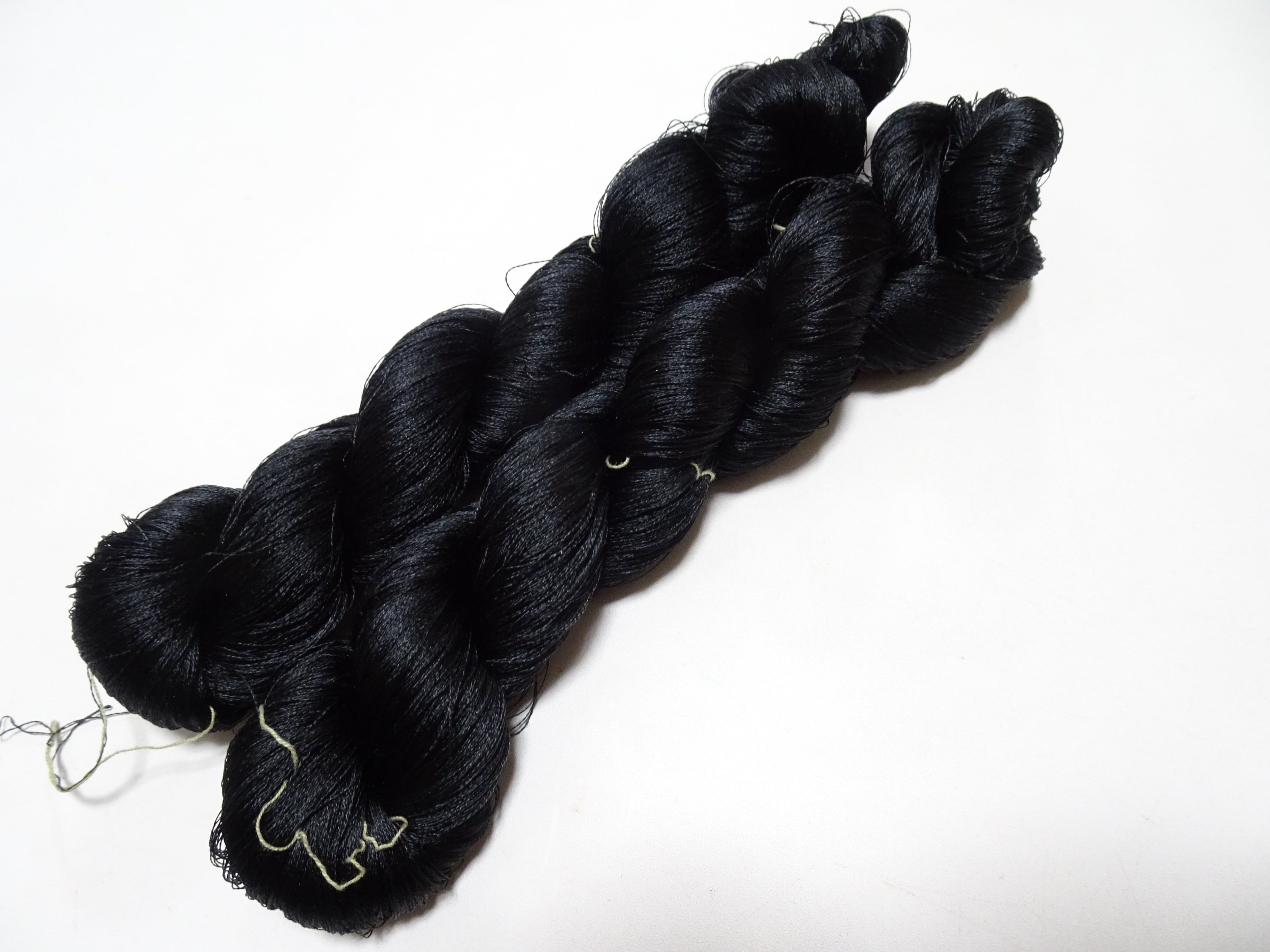 Japanese Vintage Twisted Silk Thread 2sets Embroidery Black 15738