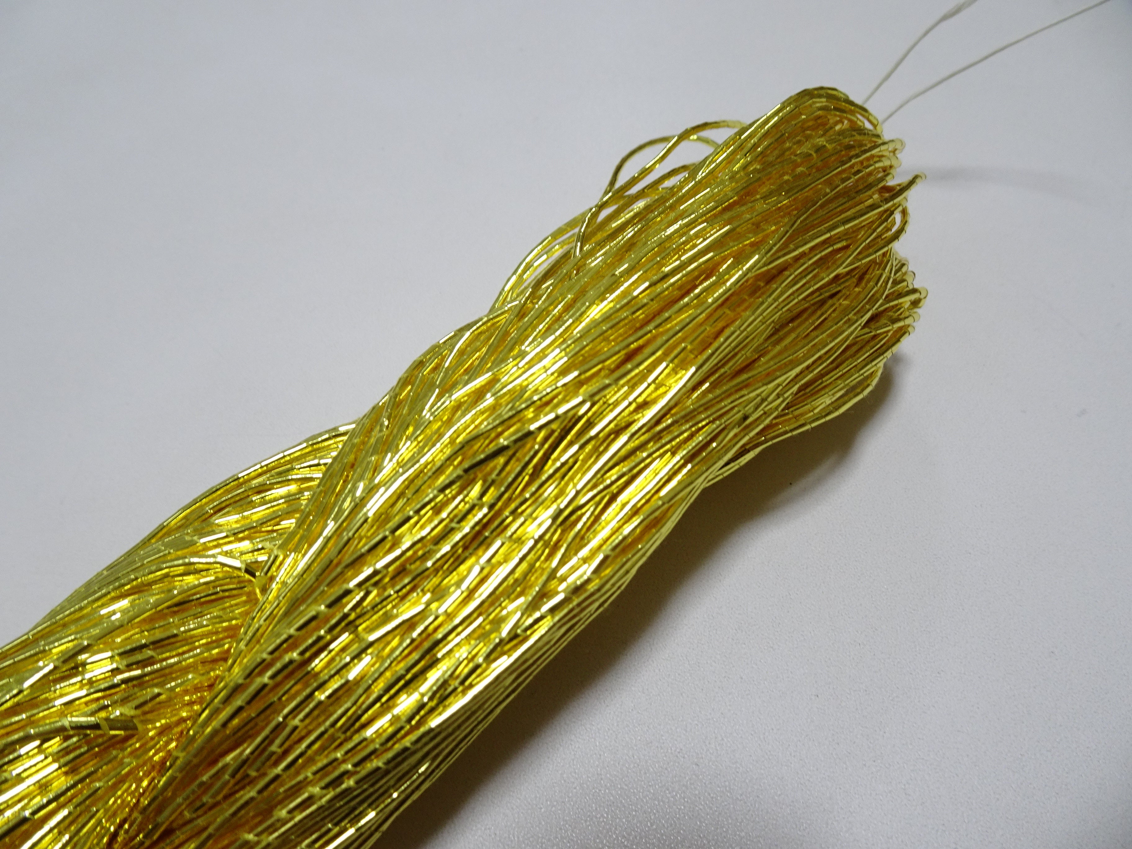 Limited to 7 pieces!! Japanese Vintage Gold Leaf Thread Kinkoma Embroidery 185 1.10mm 100M  16683