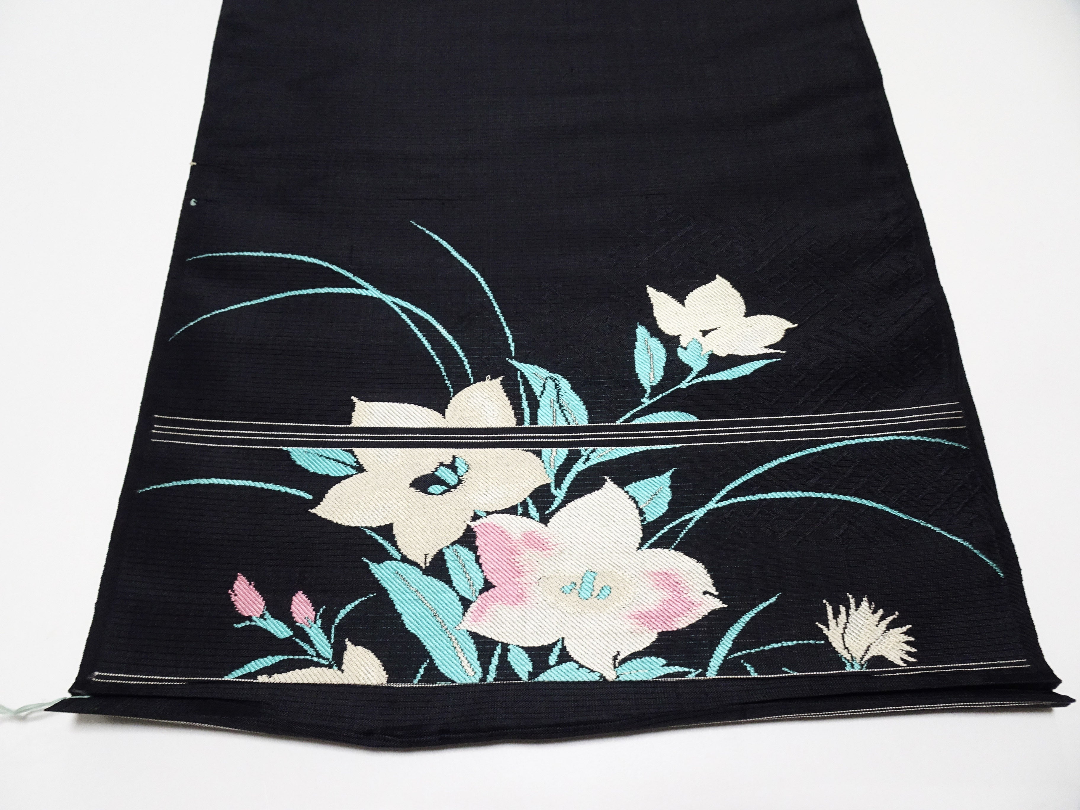 Japanese Vintage Ro Silk Bolts  Woven Flower Pattern 17507