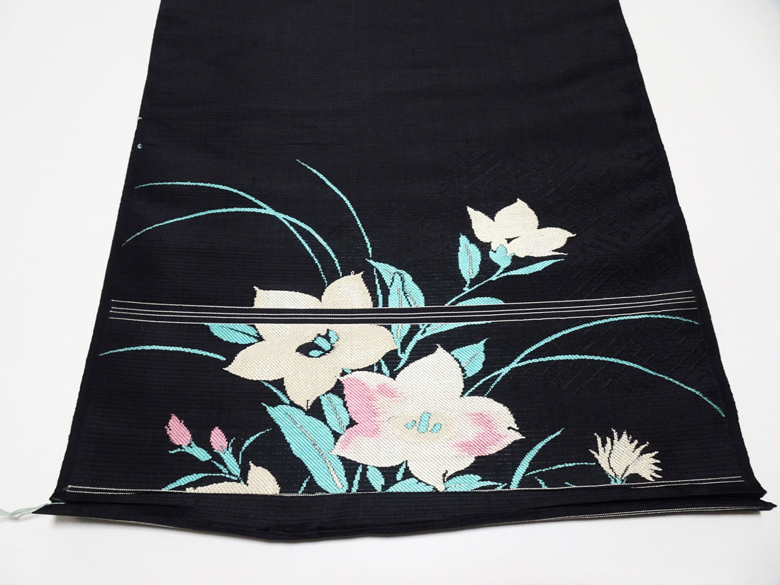Japanese Vintage Ro Silk Bolts  Woven Flower Pattern 17507