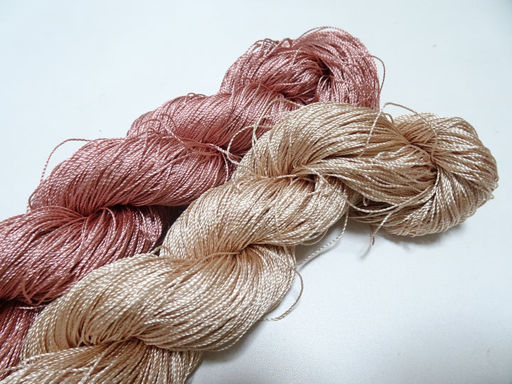 Japanese Vintage Twisted Silk Thread 2sets Embroidery & Weaving 17808