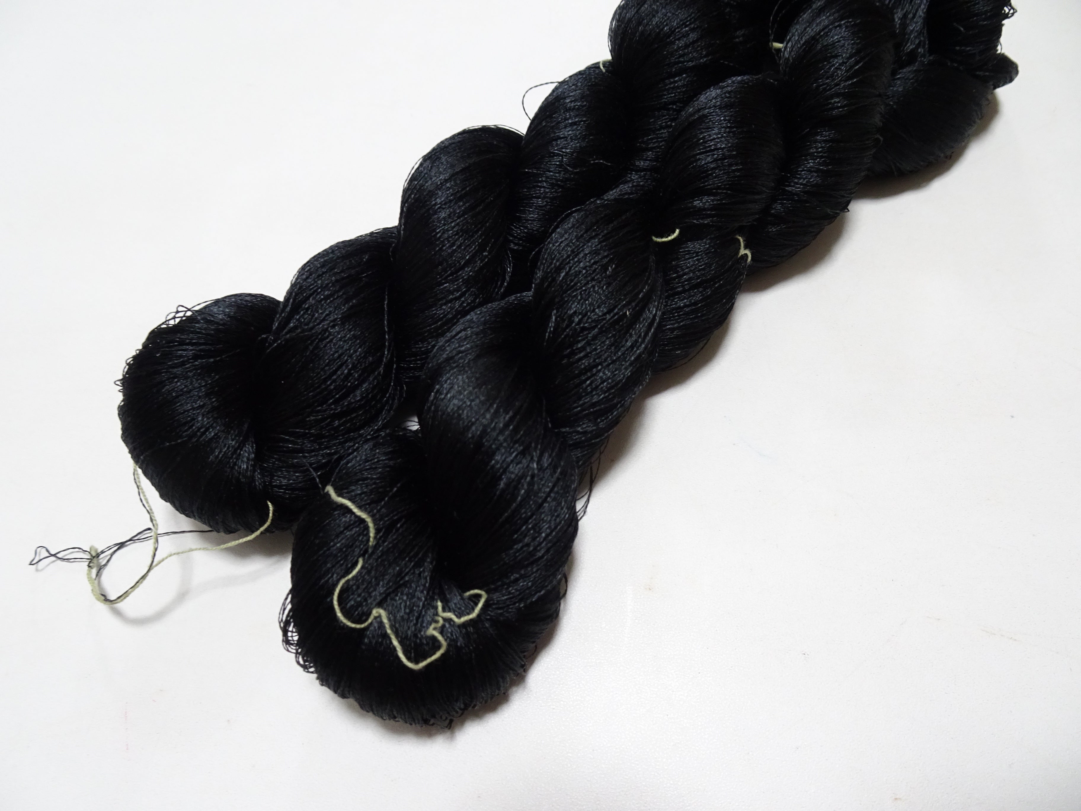 Japanese Vintage Twisted Silk Thread 2sets Embroidery Black 15738