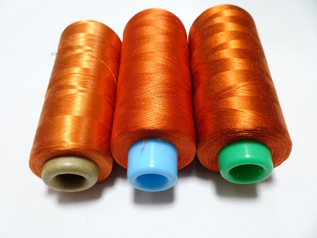 Special Price!! Japanese vintage silk thread 3sets Over 6000M embroidery 15260