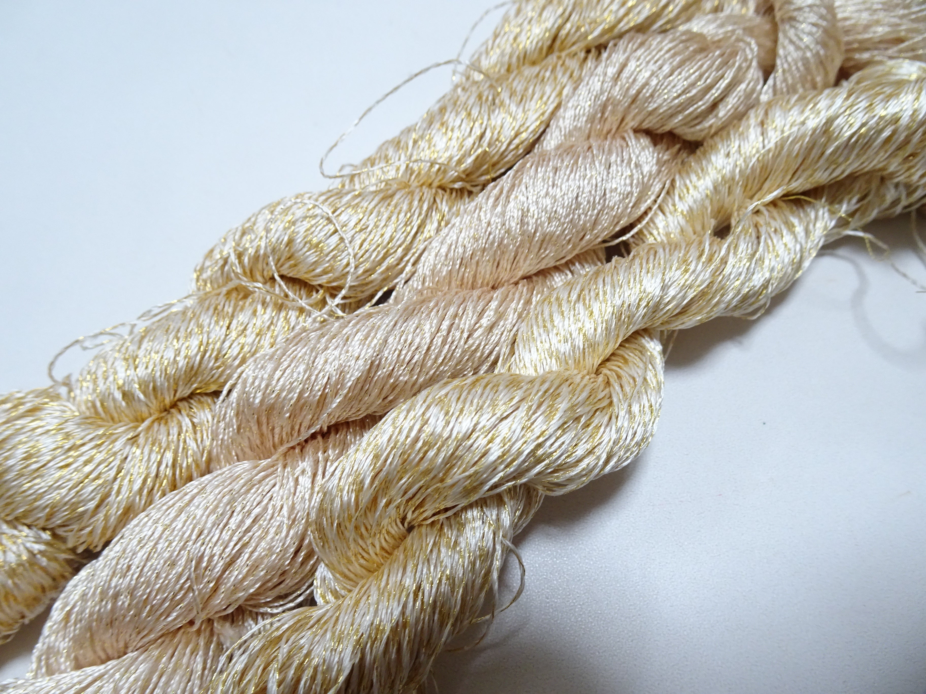 Japanese Vintage High Class Rare Silk Thread 3sets Mixture of Gold embroidery 15989