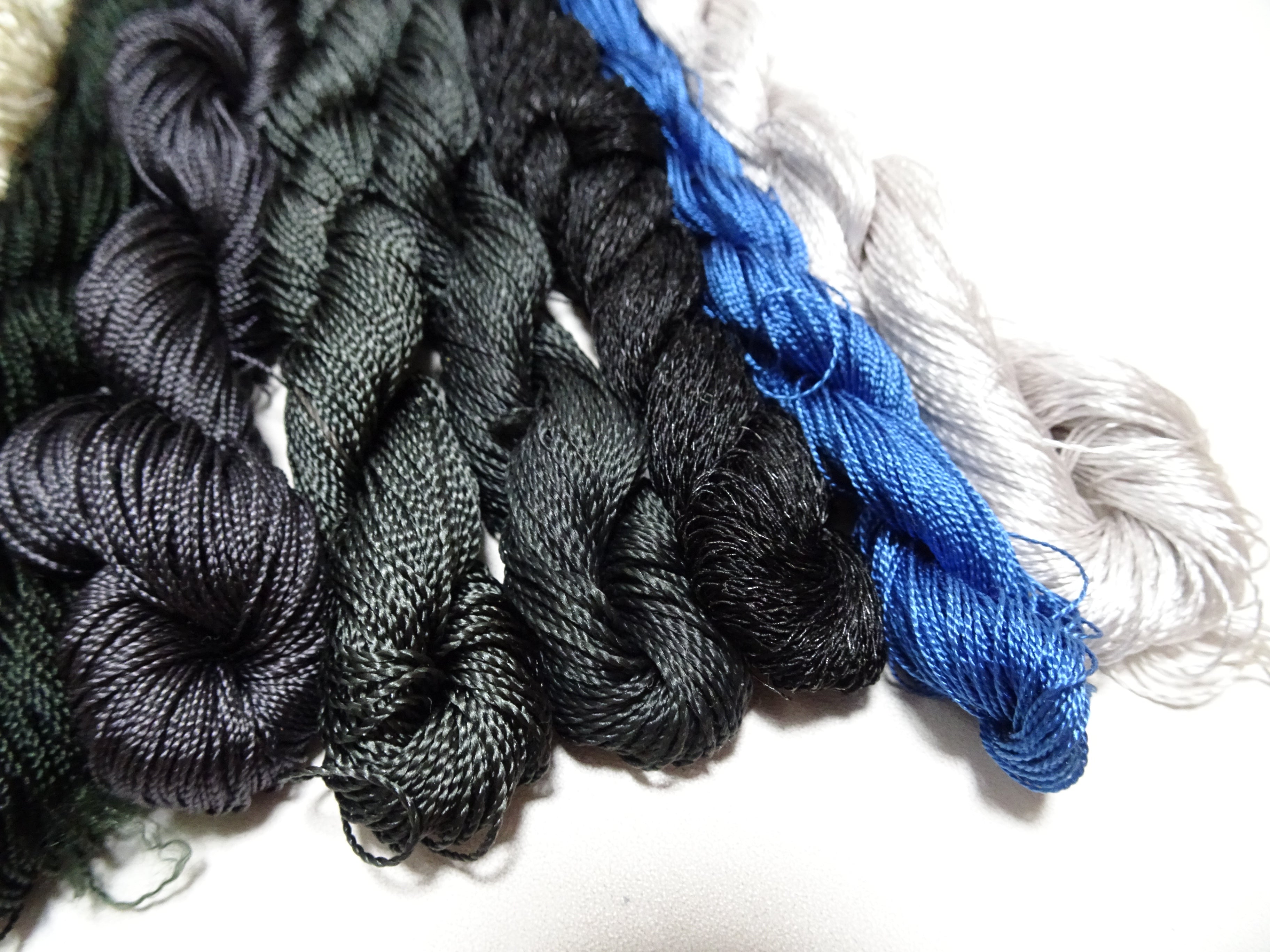 Japanese Vintage Strong Twisted Silk Thread 9sets Embroidery & Weaving 17606