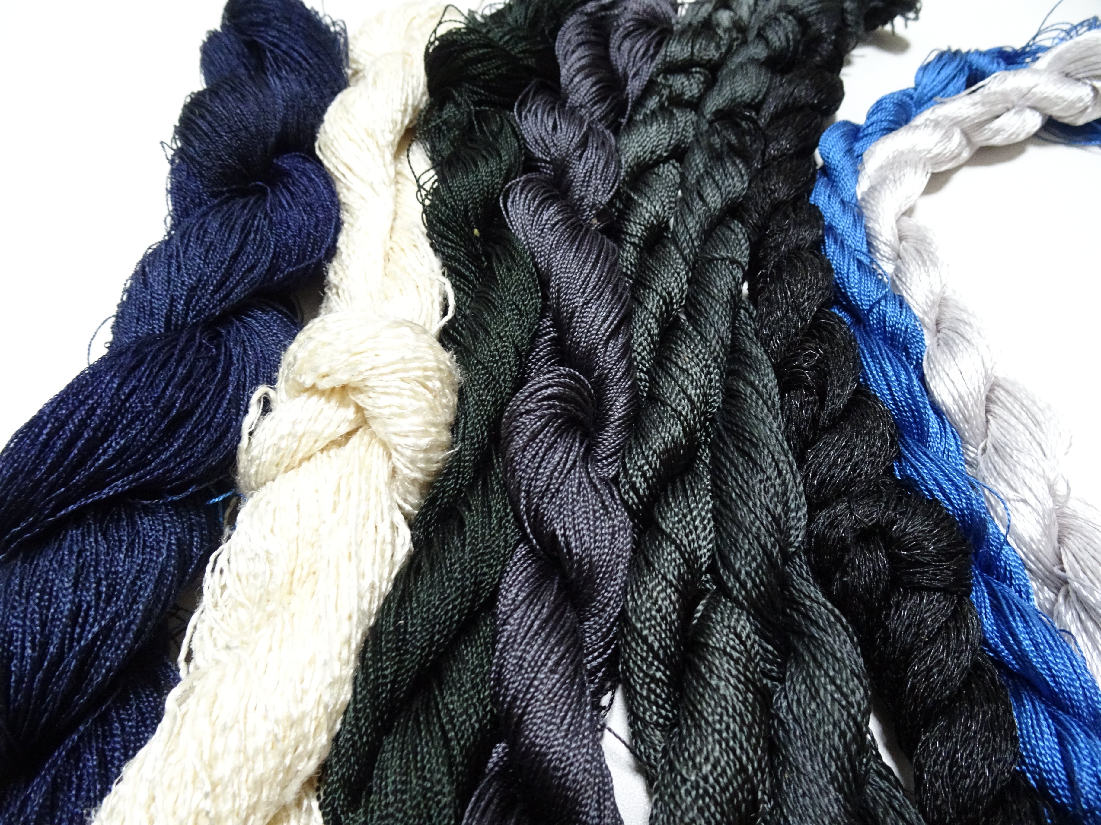 Japanese Vintage Strong Twisted Silk Thread 9sets Embroidery & Weaving 17606