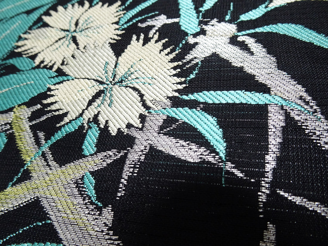 Japanese Vintage Ro Silk Bolts  Woven Flower Pattern 17507