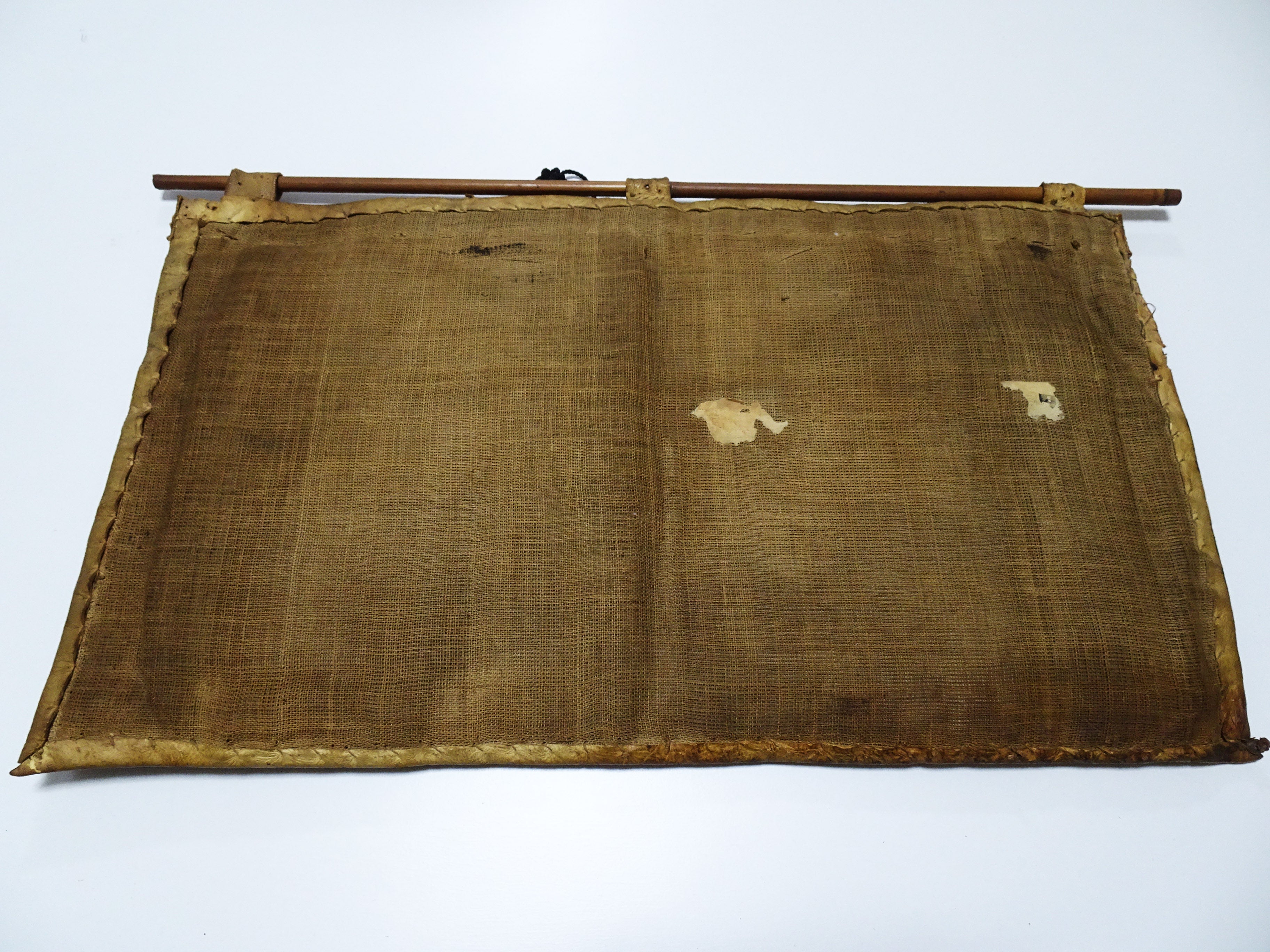 Japanese Antique Edo to Late Edo Period Festival Banner (Kenshōhin) for Danjiri or Mikoshi with Traditional Embroidery Design 16342