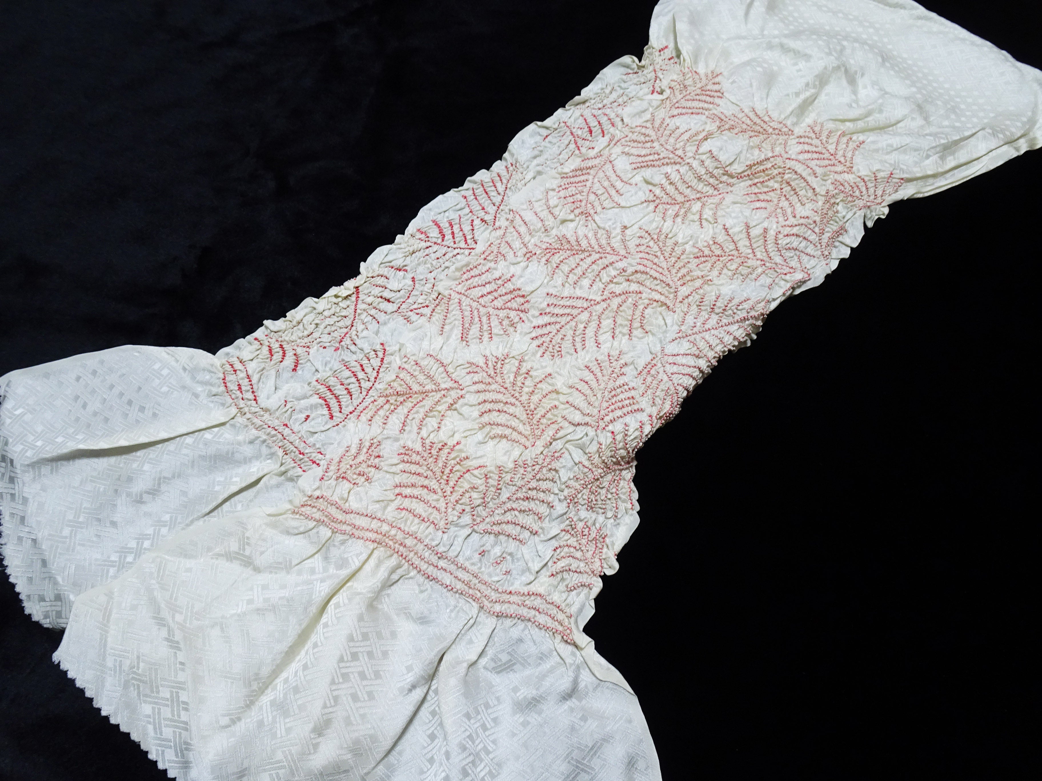 Japanese Kimono Silk Obi Age Shibori  18092