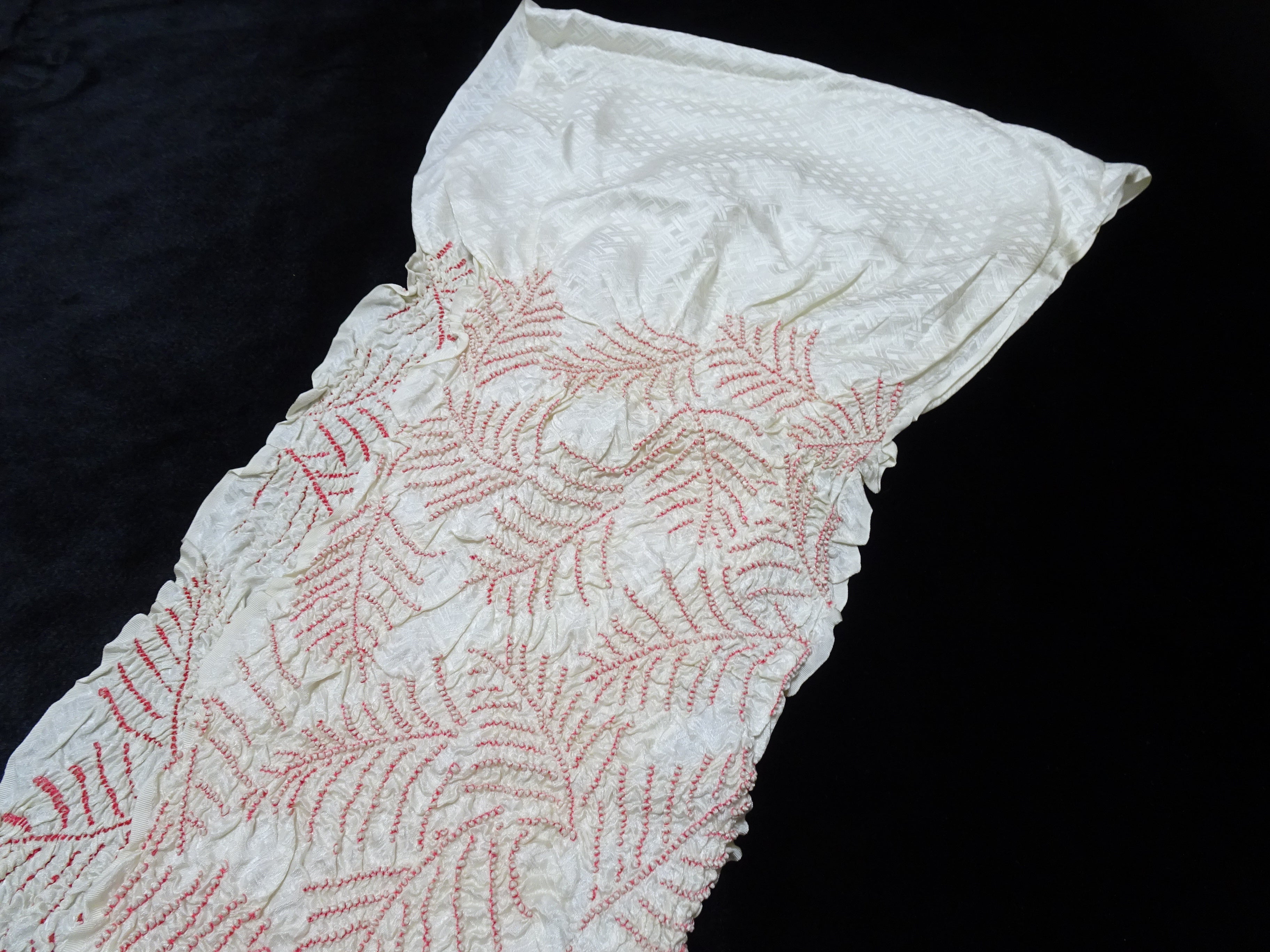 Japanese Kimono Silk Obi Age Shibori  18092