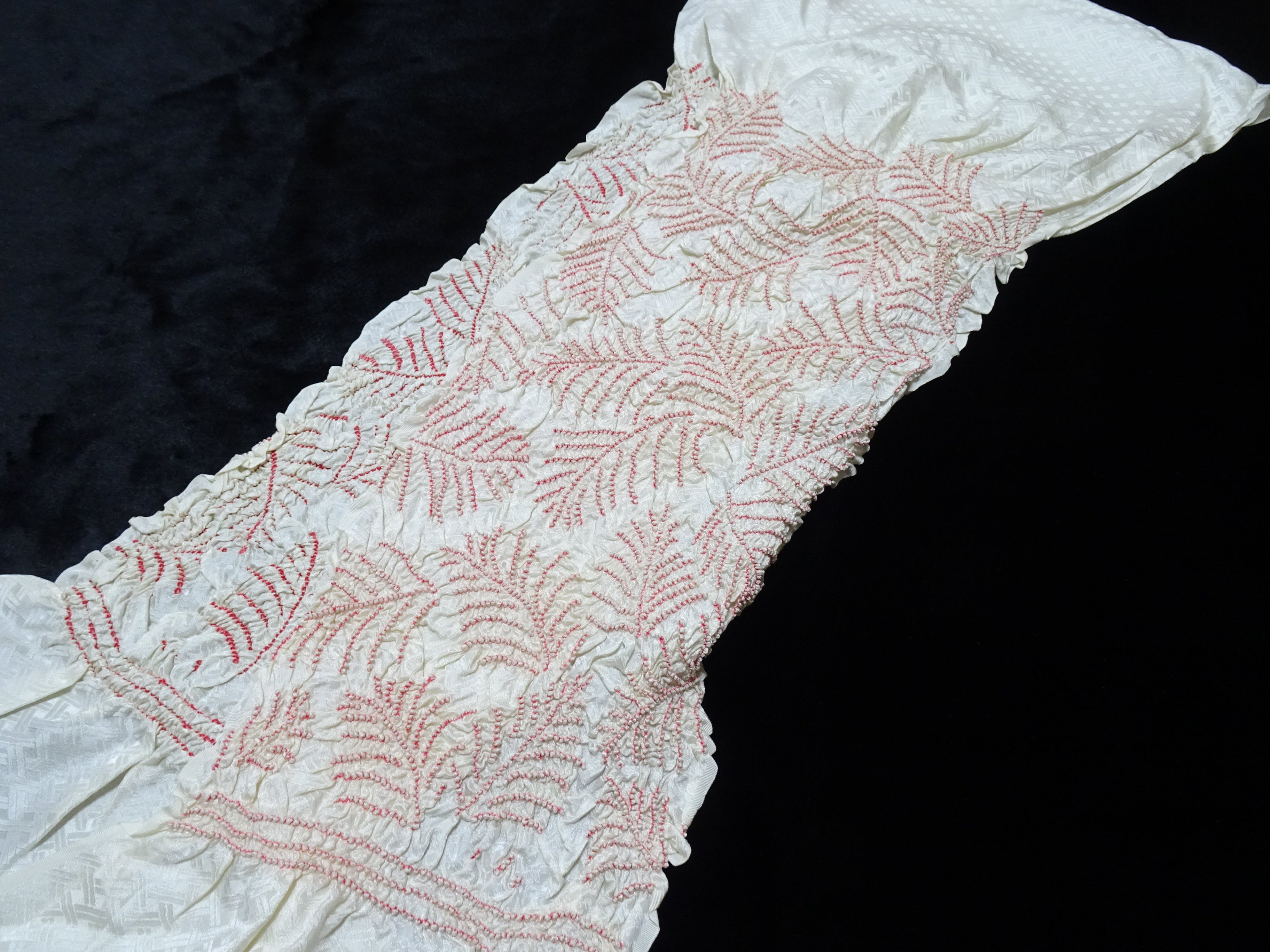 Japanese Kimono Silk Obi Age Shibori  18092