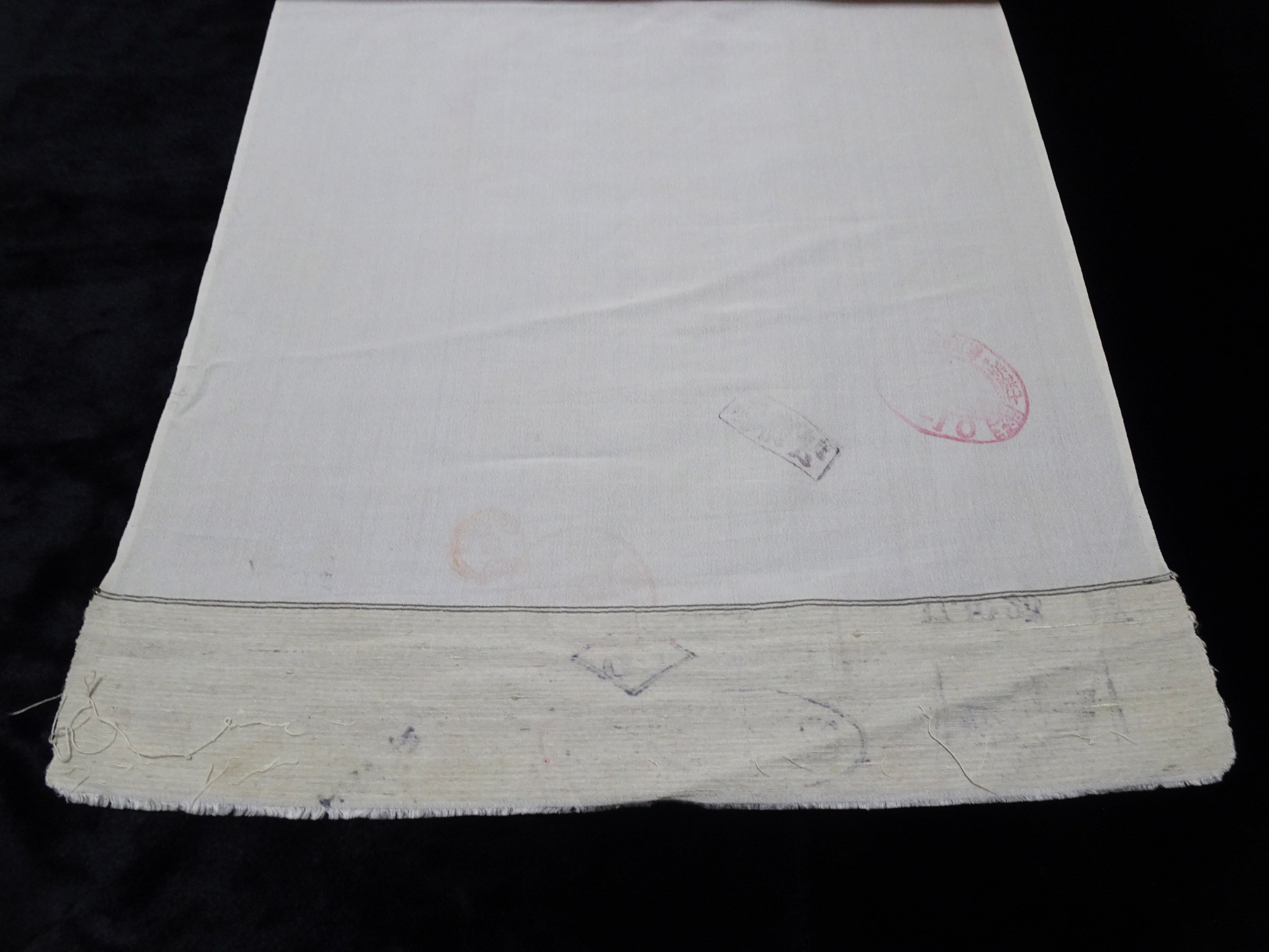 Japanese Antique Silk Kimono Fabric Bolt Nadeshiko Flowers, Autumn Grasses & Insect Cage Motif 18093