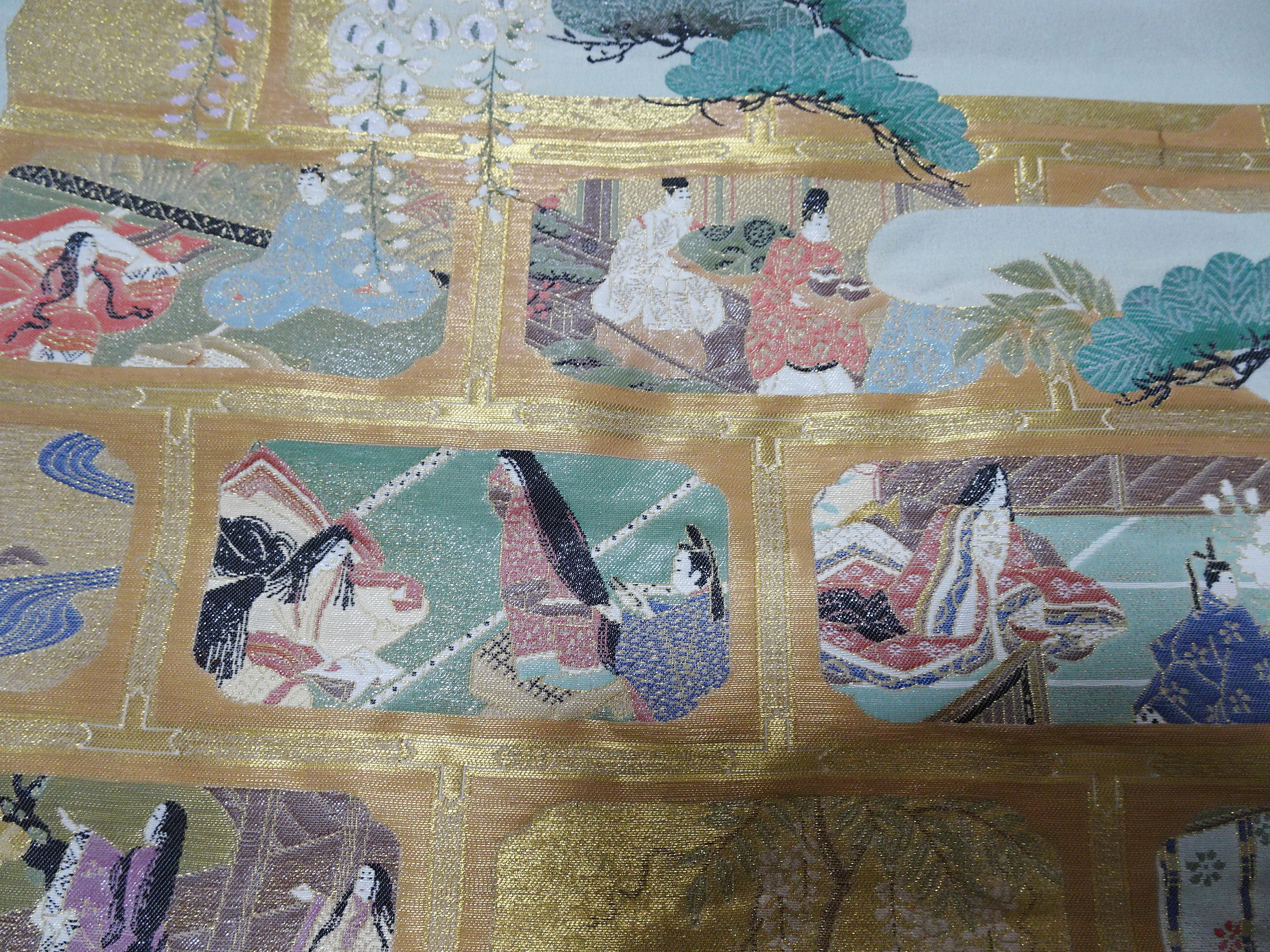 Japanese vintage Rare Silk sample fabric Juko Ori  9664