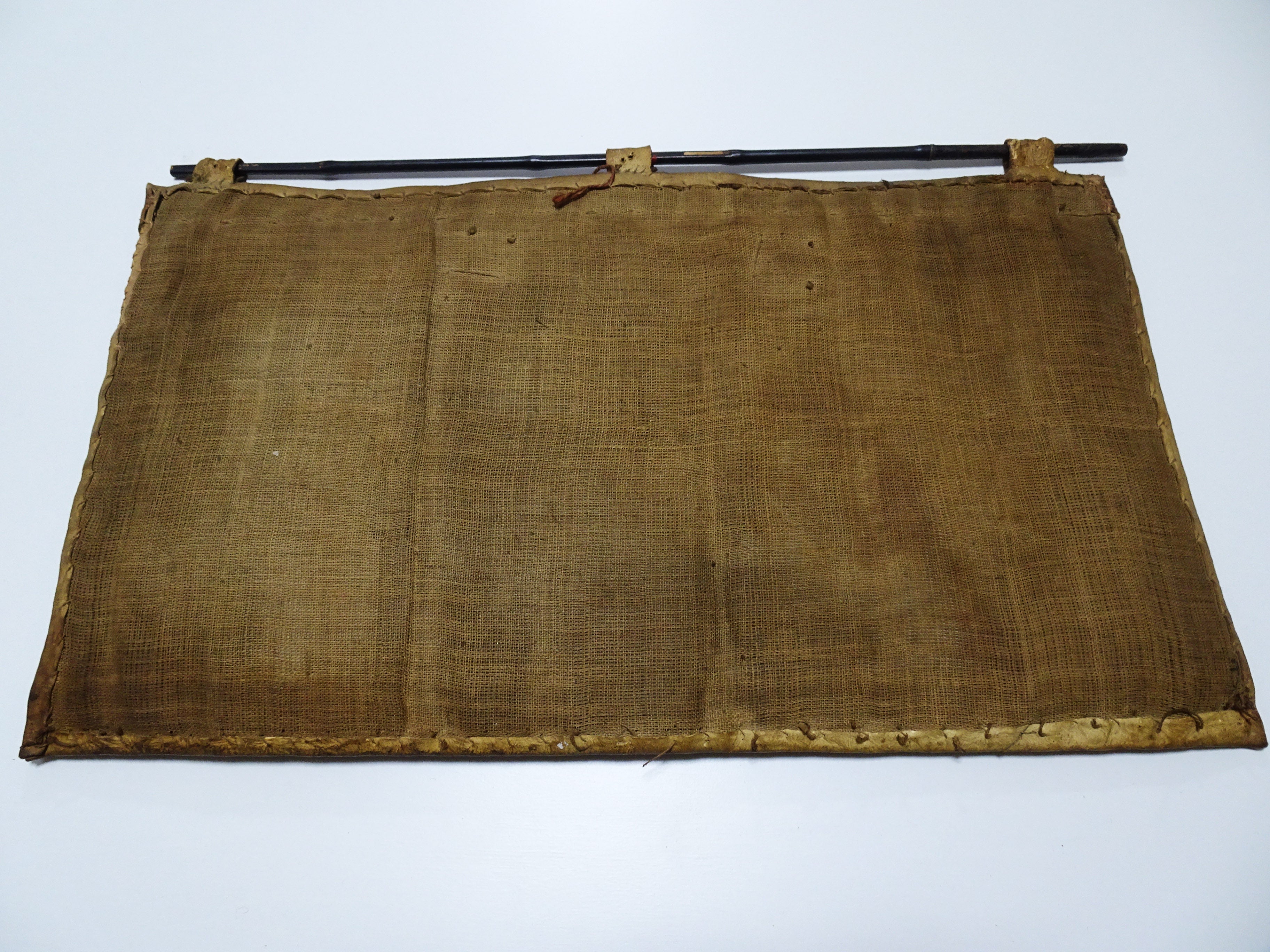 Japanese Antique Edo to Late Edo Period Festival Banner(Kenshōhin) for Danjiri or Mikoshi with Traditional Embroidery Design 16343