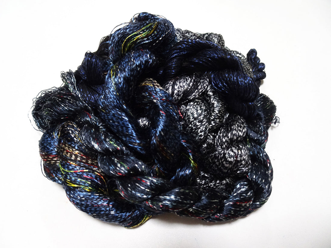 Japanese Vintage Super Rare Mud Dyeing kasuri loose Twisted Silk Thread Various Sets Embroidery & weave 13717