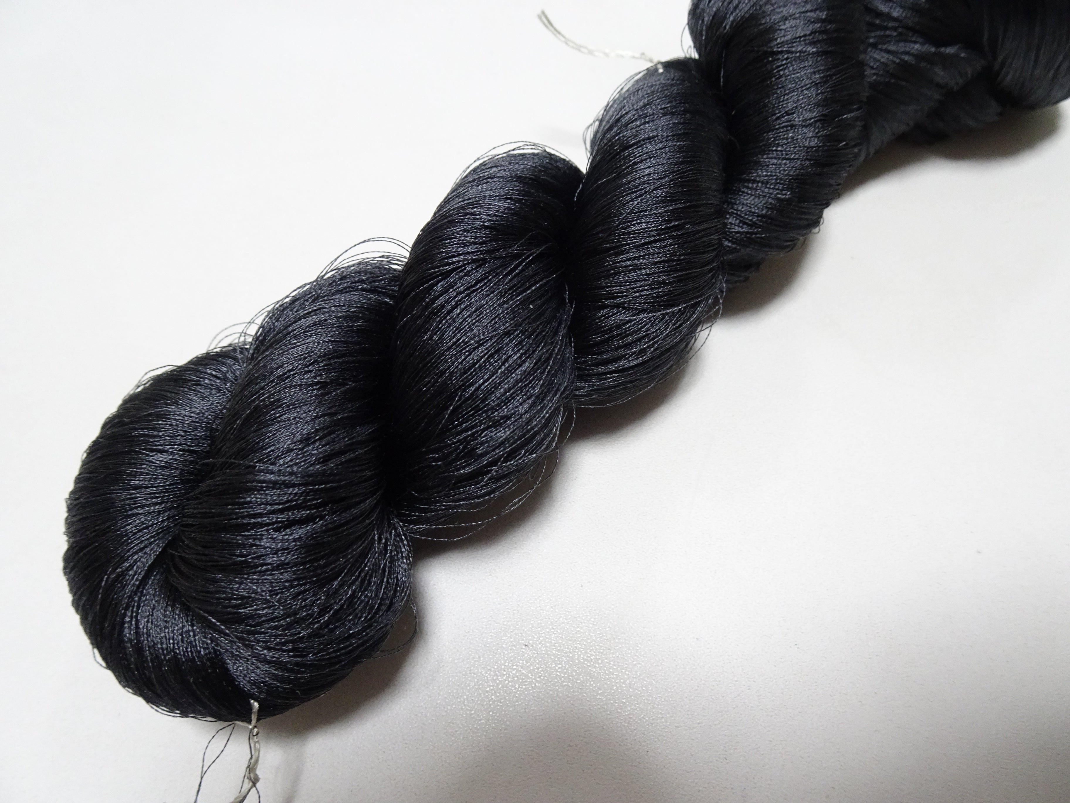 Japanese vintage silk thread Black embroidery 9002