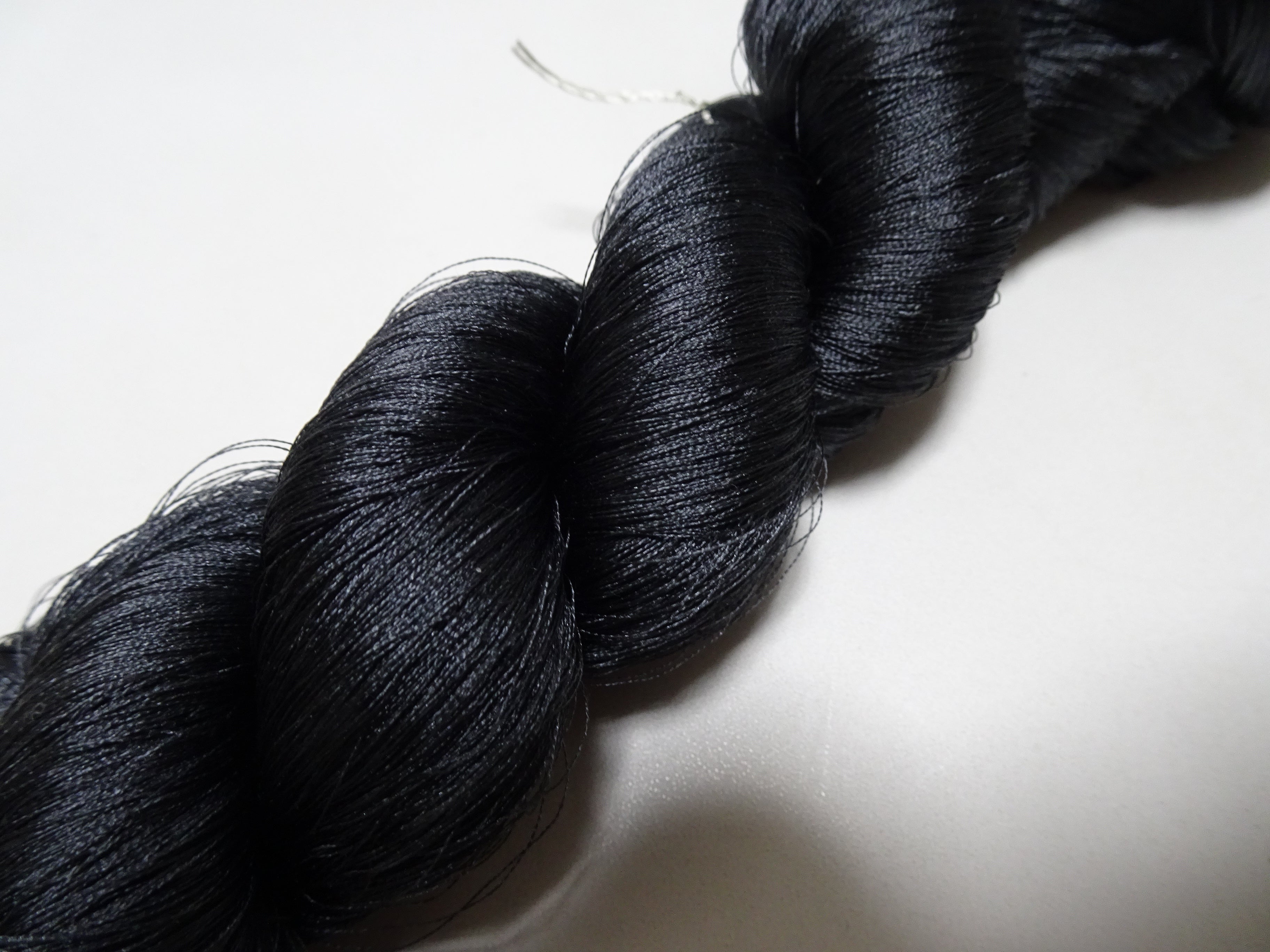 Japanese vintage silk thread Black embroidery 9002