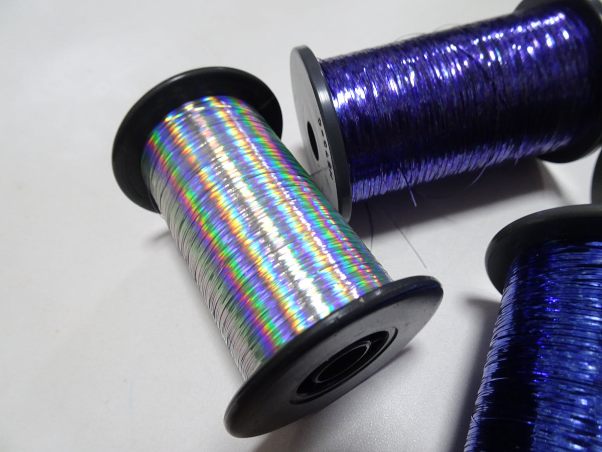 Japanese Vintage Silver & Metal thread flat type Hirahaku 5set Aluminu ...