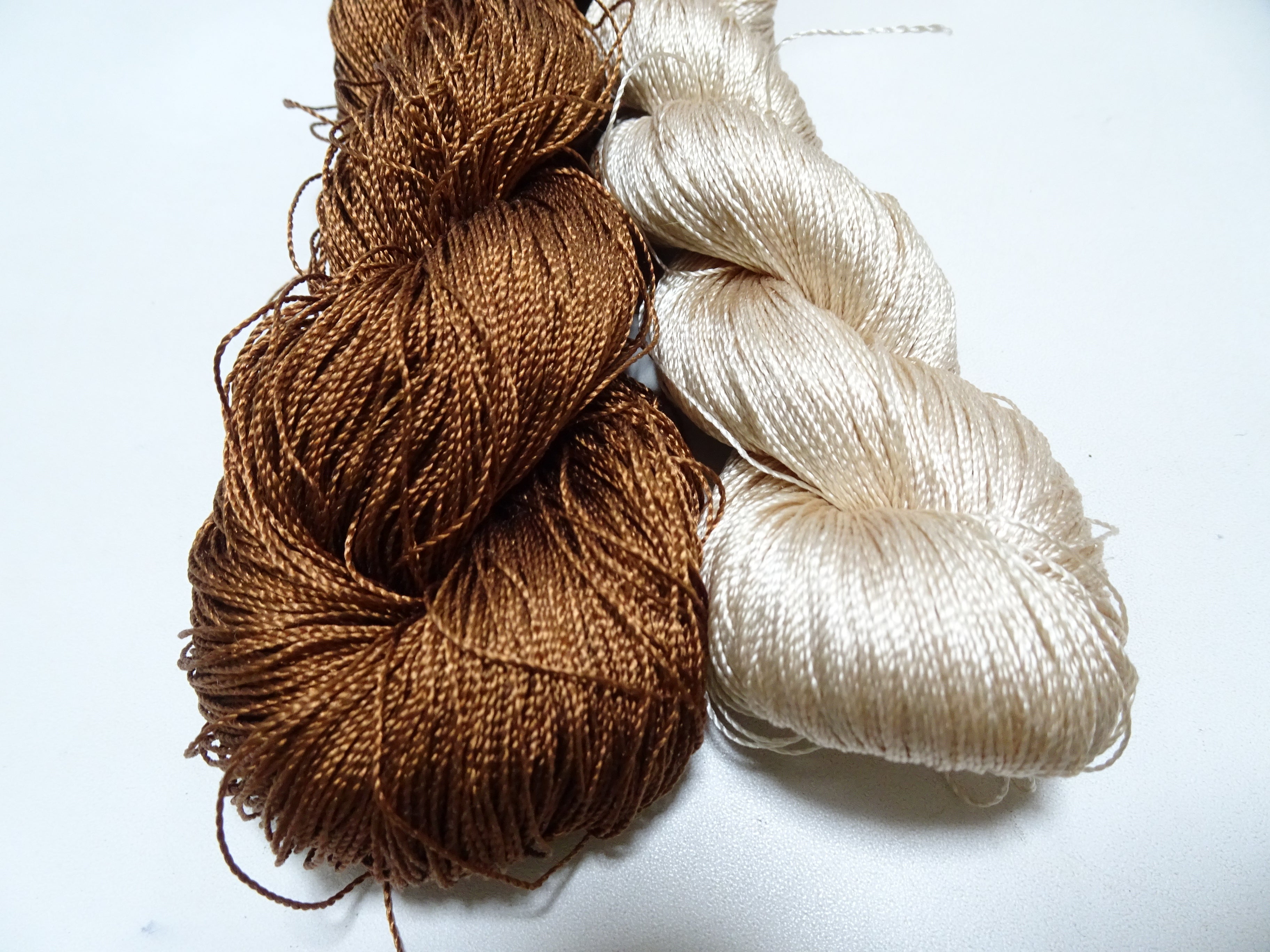 Japanese Vintage Twisted Silk Thread 2sets Embroidery & Weaving 17815