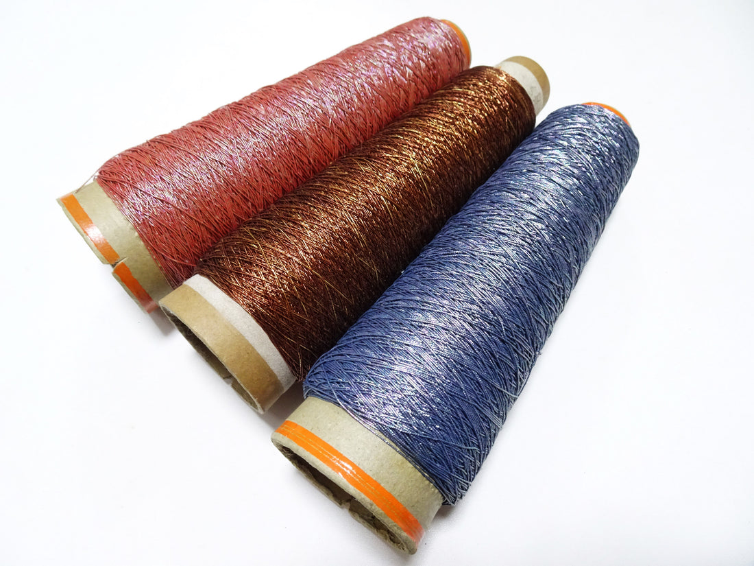 Super Special price! Japanese Vintage Metallic Thread 3sets Embroidery 15268