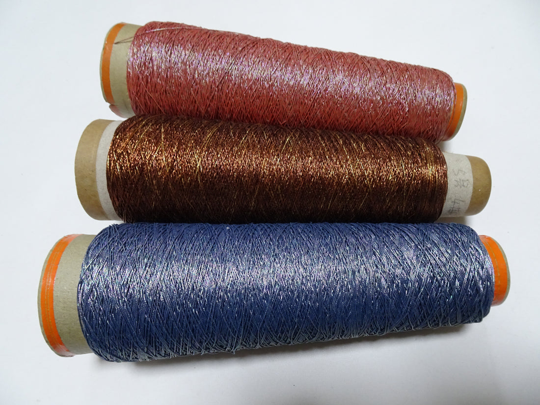Super Special price! Japanese Vintage Metallic Thread 3sets Embroidery 15268