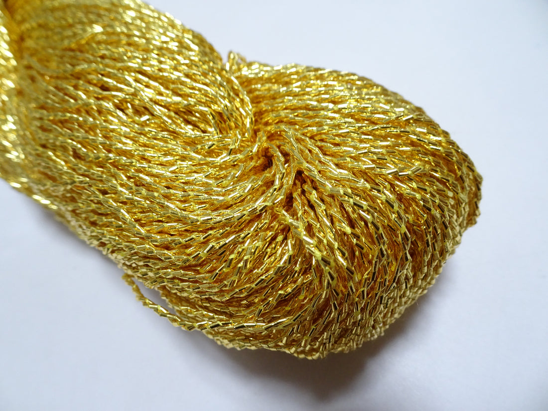 Special price!!　Japanese Vintage Rare Double Twist Gold leaf thread Embroidery 500M 1.50mm 16580