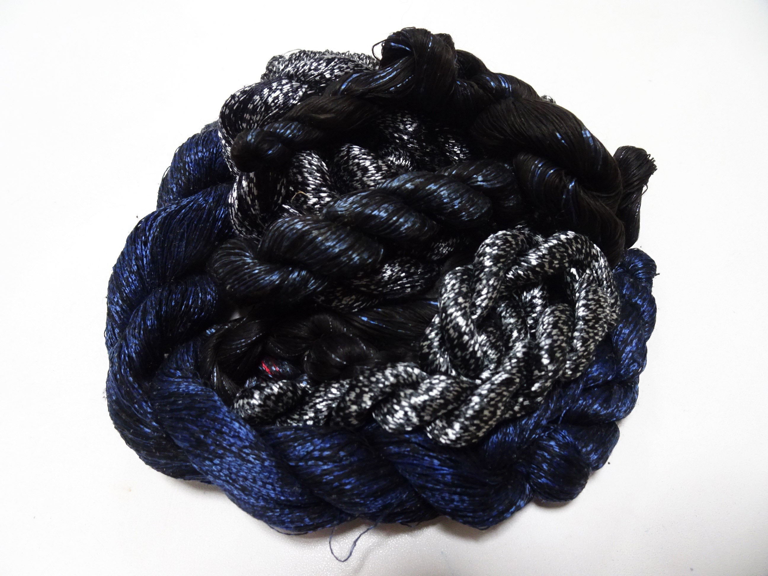 Japanese Vintage Super Rare Mud Dyeing kasuri loose Twisted Silk Thread Various Sets Embroidery & weave 13722