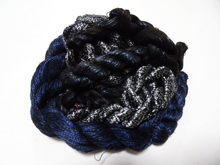 Japanese Vintage Super Rare Mud Dyeing kasuri loose Twisted Silk Thread Various Sets Embroidery & weave 13722