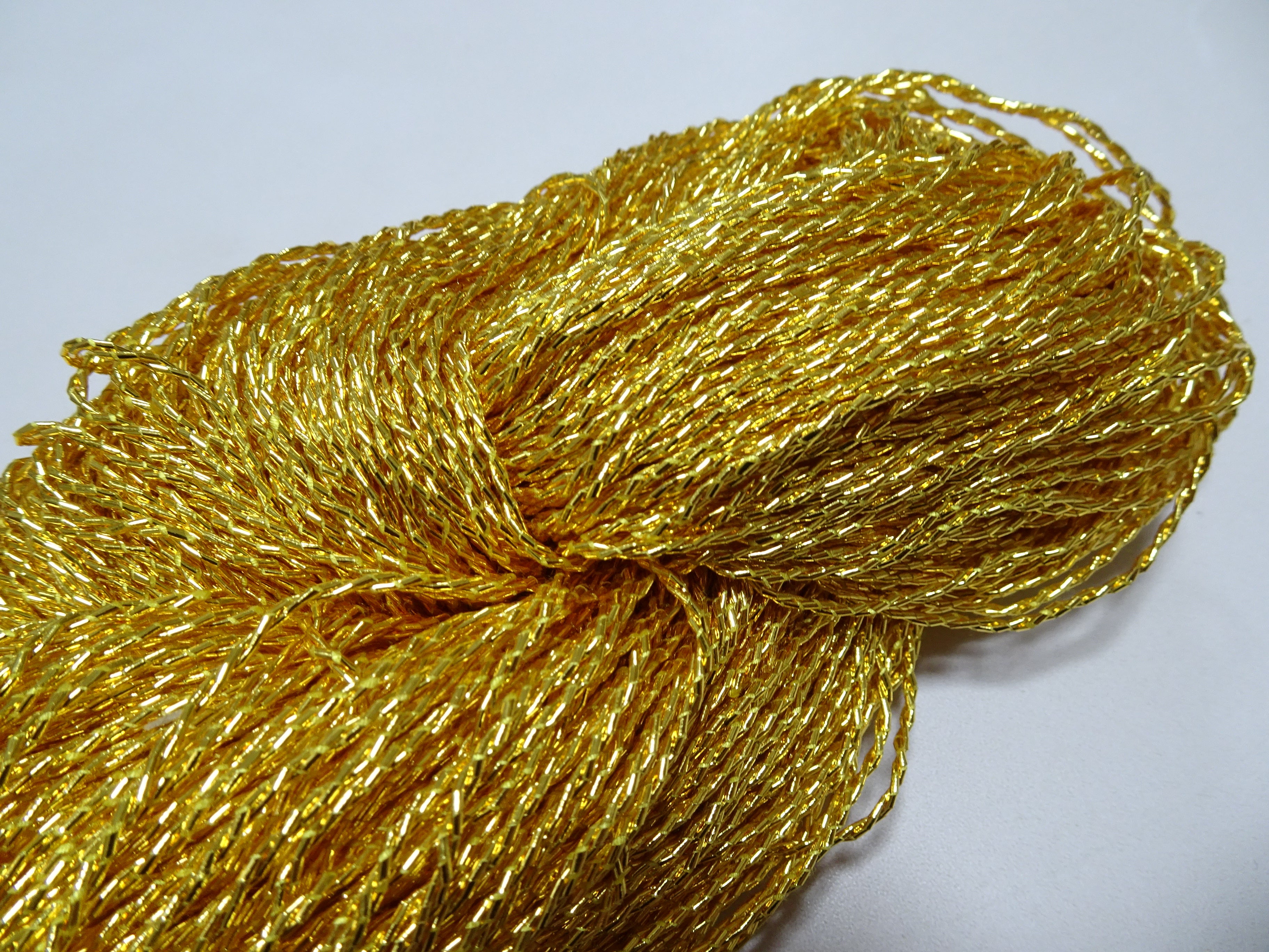 Special price!!　Japanese Vintage Rare Double Twist Gold leaf thread Embroidery 500M 1.50mm 16581