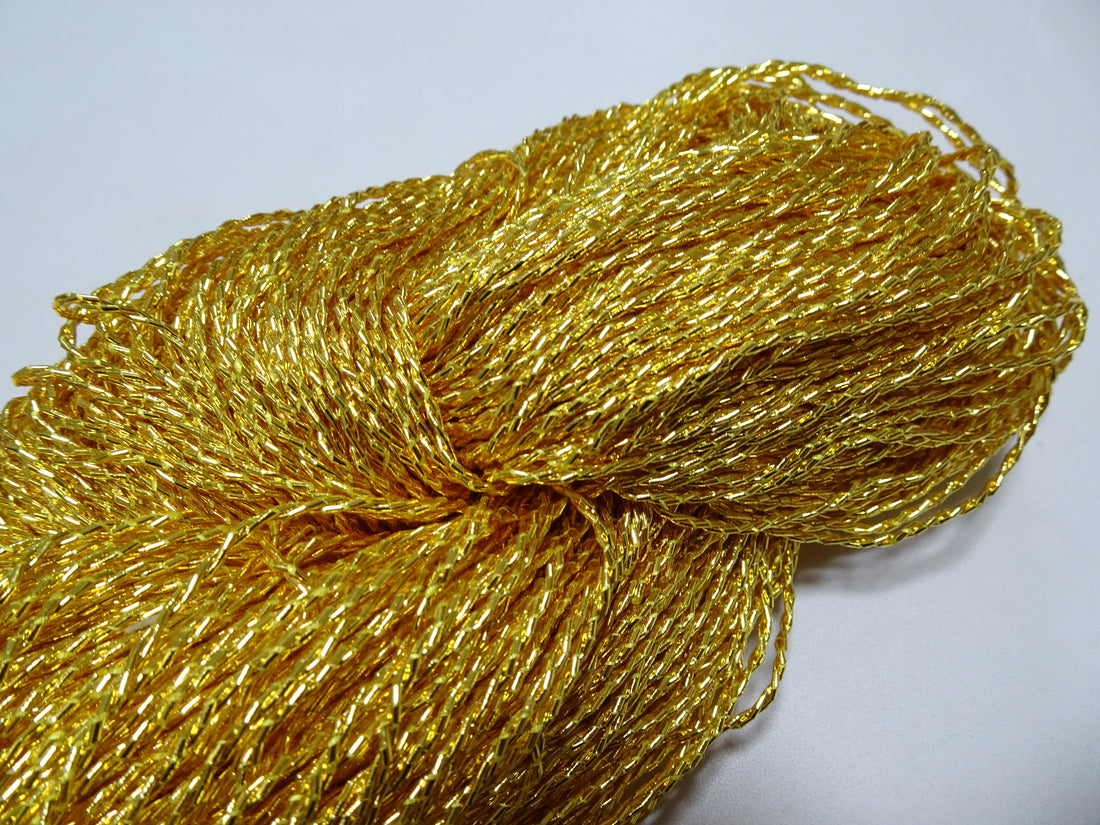 Special price!!　Japanese Vintage Rare Double Twist Gold leaf thread Embroidery 500M 1.50mm 16581