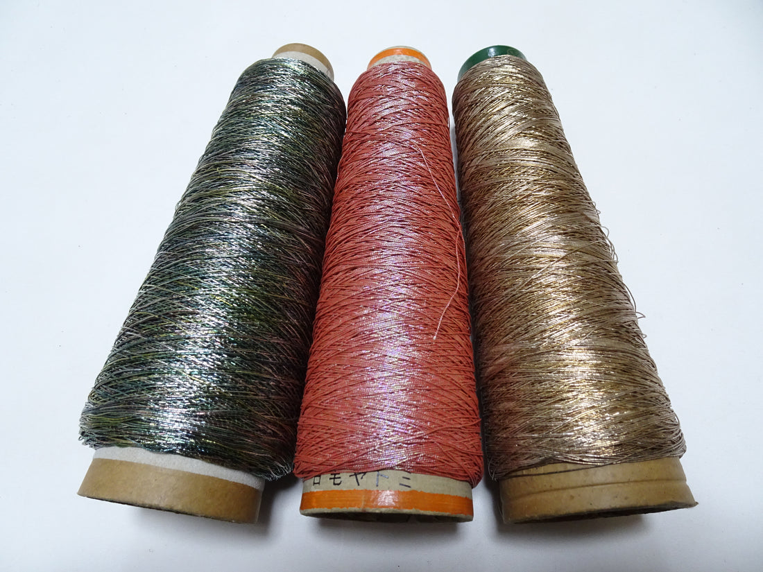 Super Special price! Japanese Vintage Metallic Thread 3sets Embroidery 15269