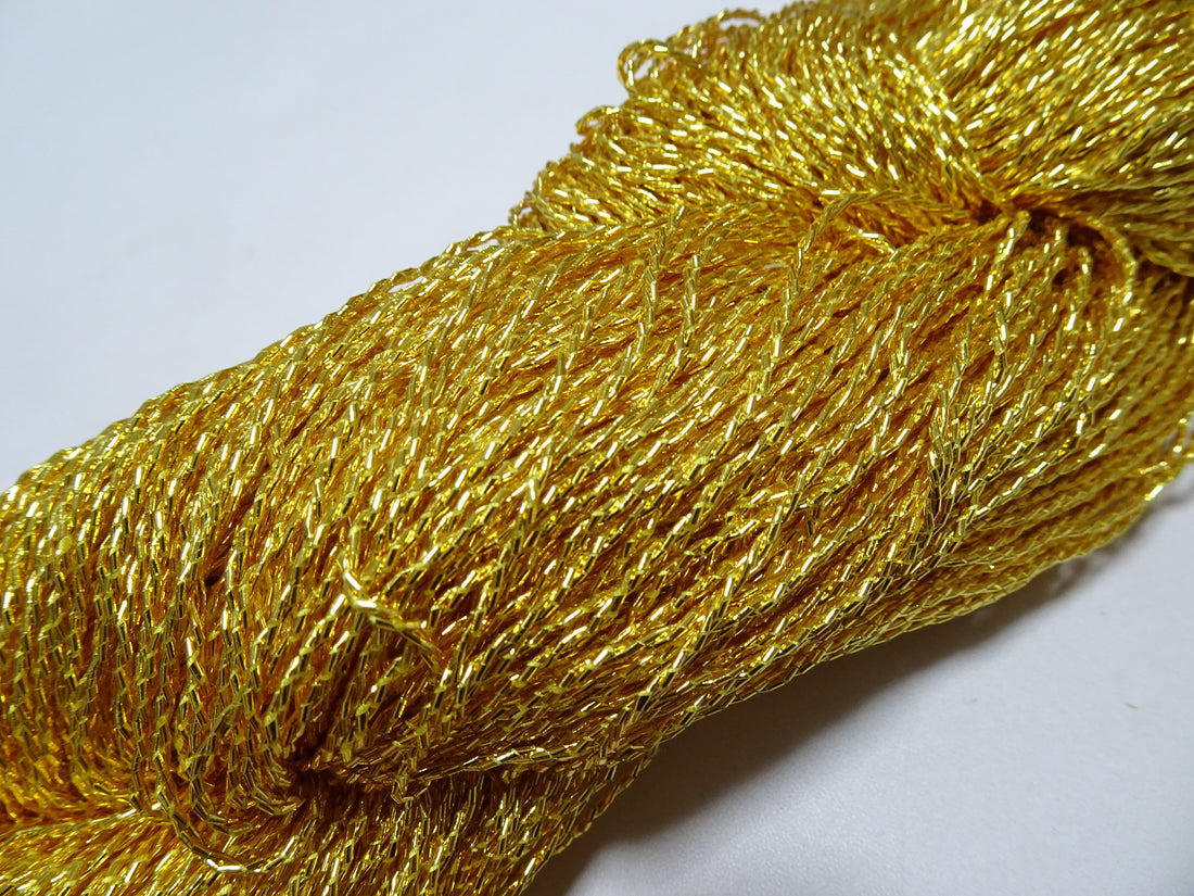 Special price!!　Japanese Vintage Rare Double Twist Gold leaf thread Embroidery 500M 1.50mm 16581