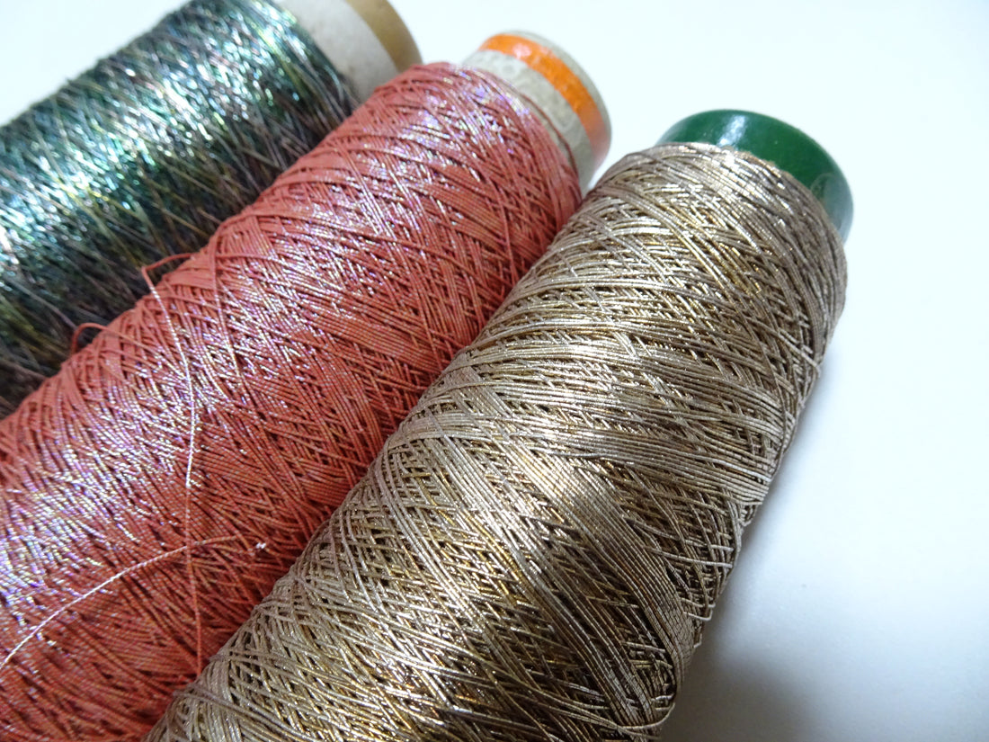 Super Special price! Japanese Vintage Metallic Thread 3sets Embroidery 15269