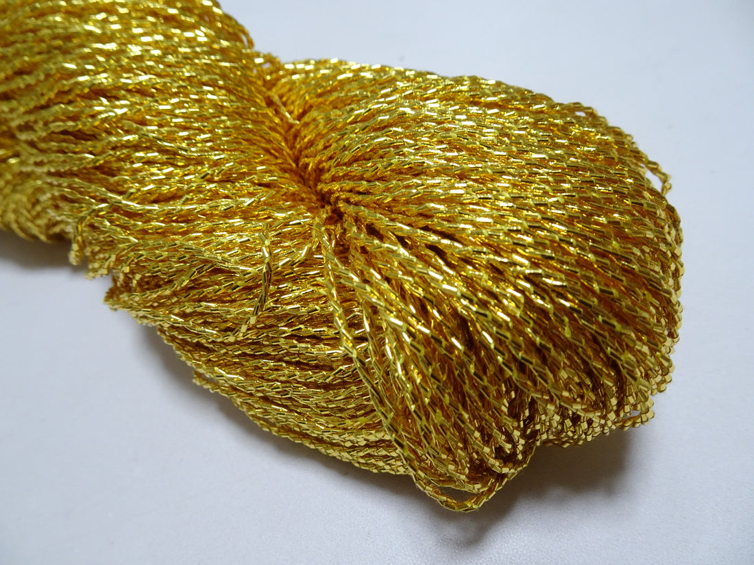 Special price!!　Japanese Vintage Rare Double Twist Gold leaf thread Embroidery 500M 1.50mm 16581