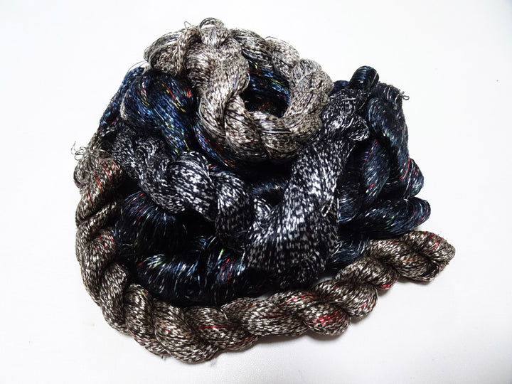 Japanese Vintage Super Rare Mud Dyeing kasuri loose Twisted Silk Thread Various Sets Embroidery & weave 13723