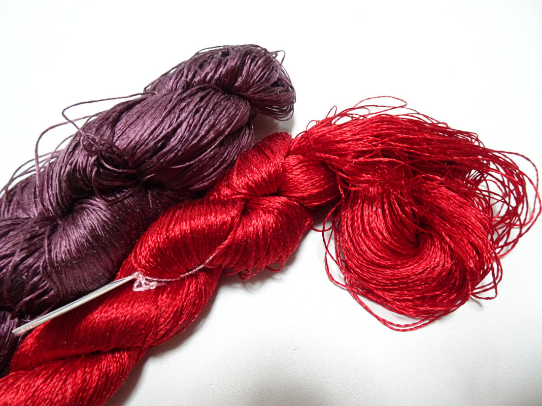 Japanese Vintage Twisted Silk Thread 2sets Embroidery 18385