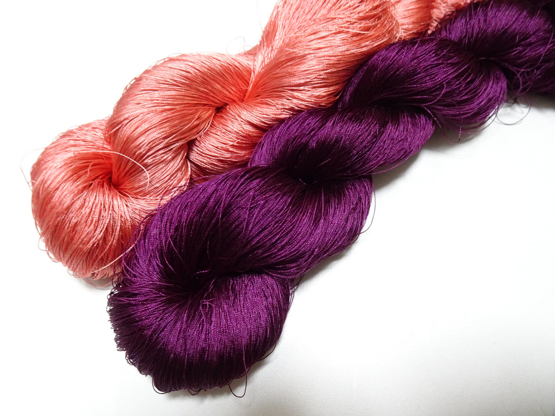 Japanese Vintage Silk Thread 2sets for Tsuzure Weaving – High-Quality 19681