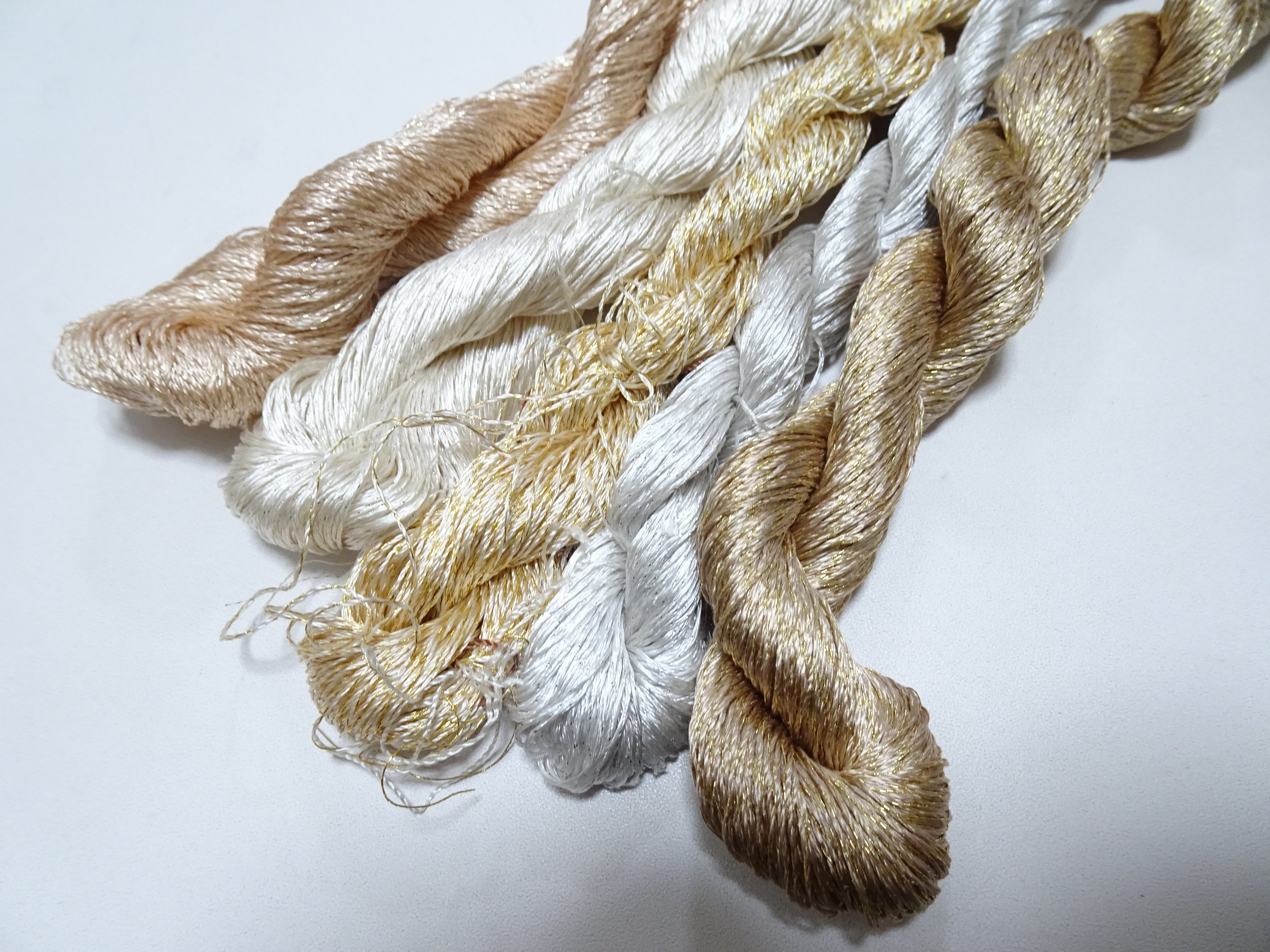 Japanese Vintage High Class Rare Silk Thread 5sets Mixture of Gold embroidery 16000